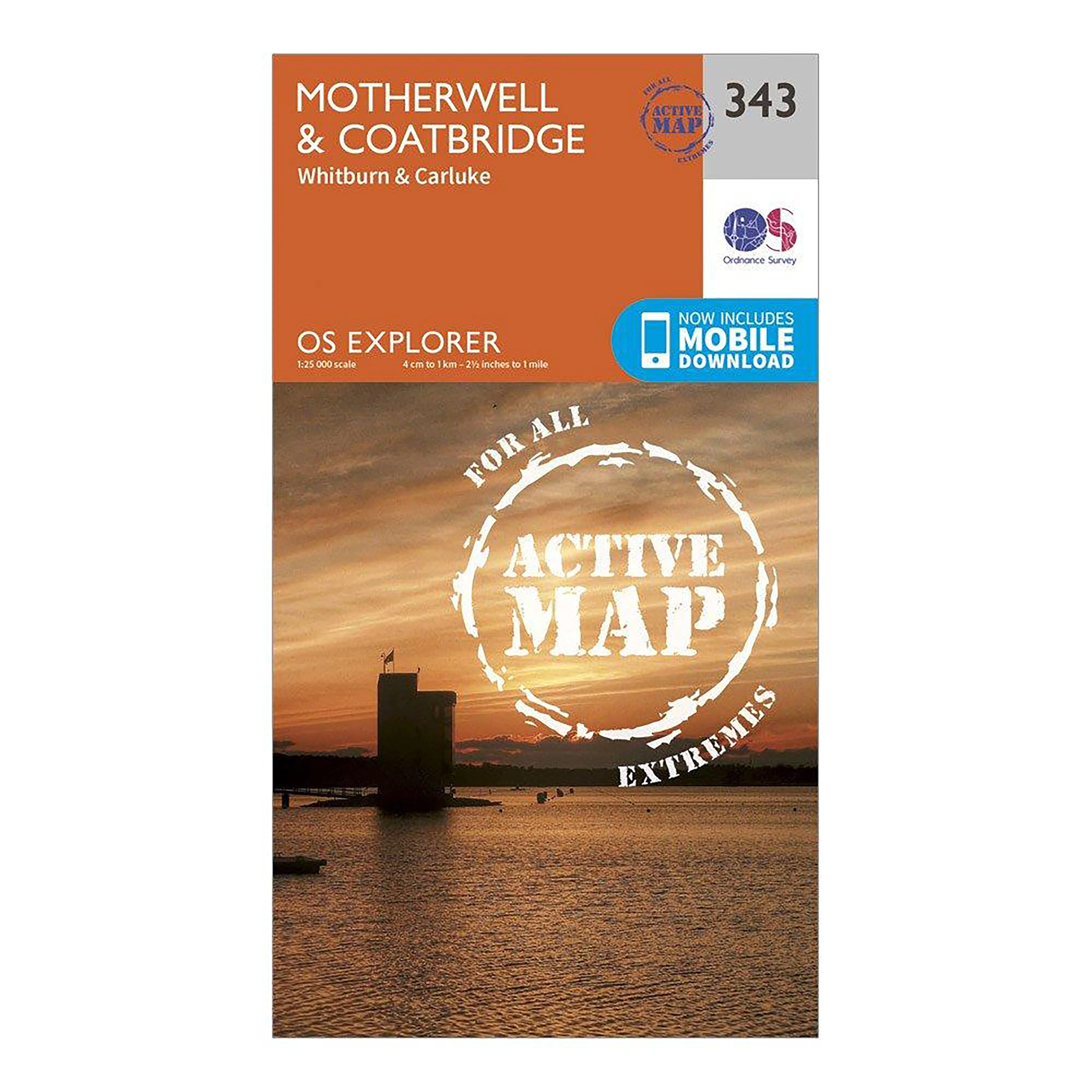 Explorer Active 343 Motherwell & Coatbridge Map With Digital Version - Image 4
