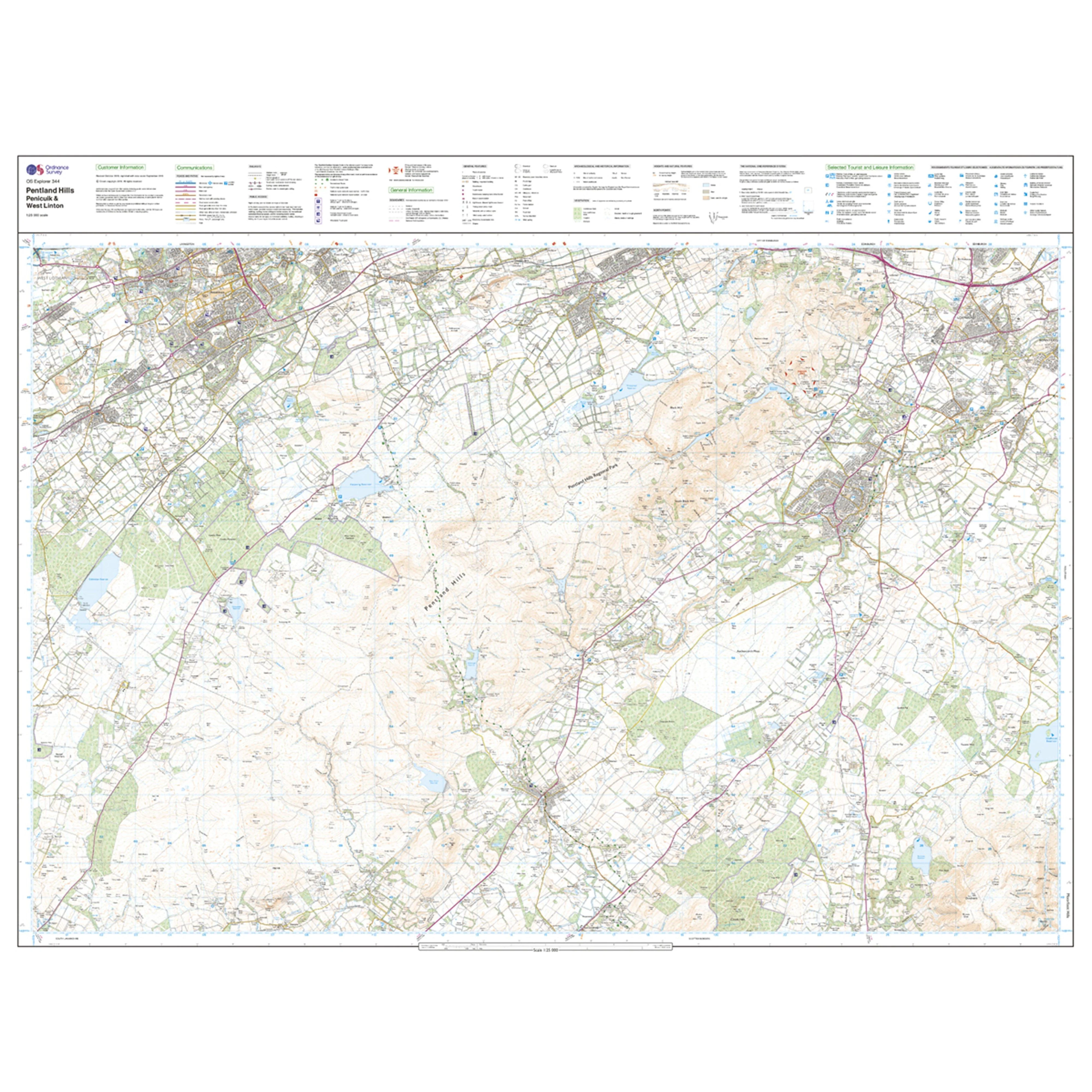 Explorer Active 344 Pentland Hills Map With Digital Version - Image 3