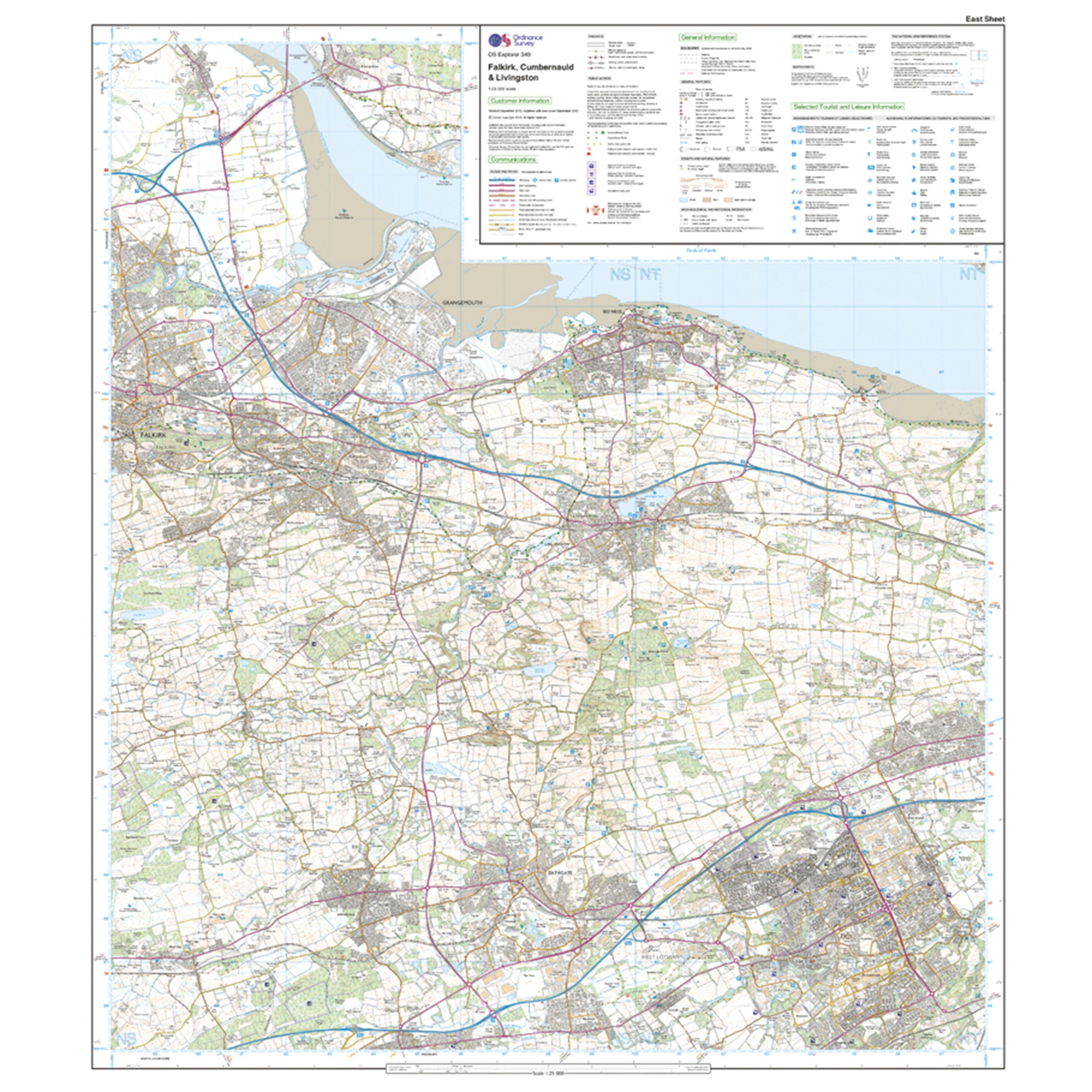Explorer Active 349 Falkirk, Cumbernauld & Livingston Map With Digital Version - Image 3