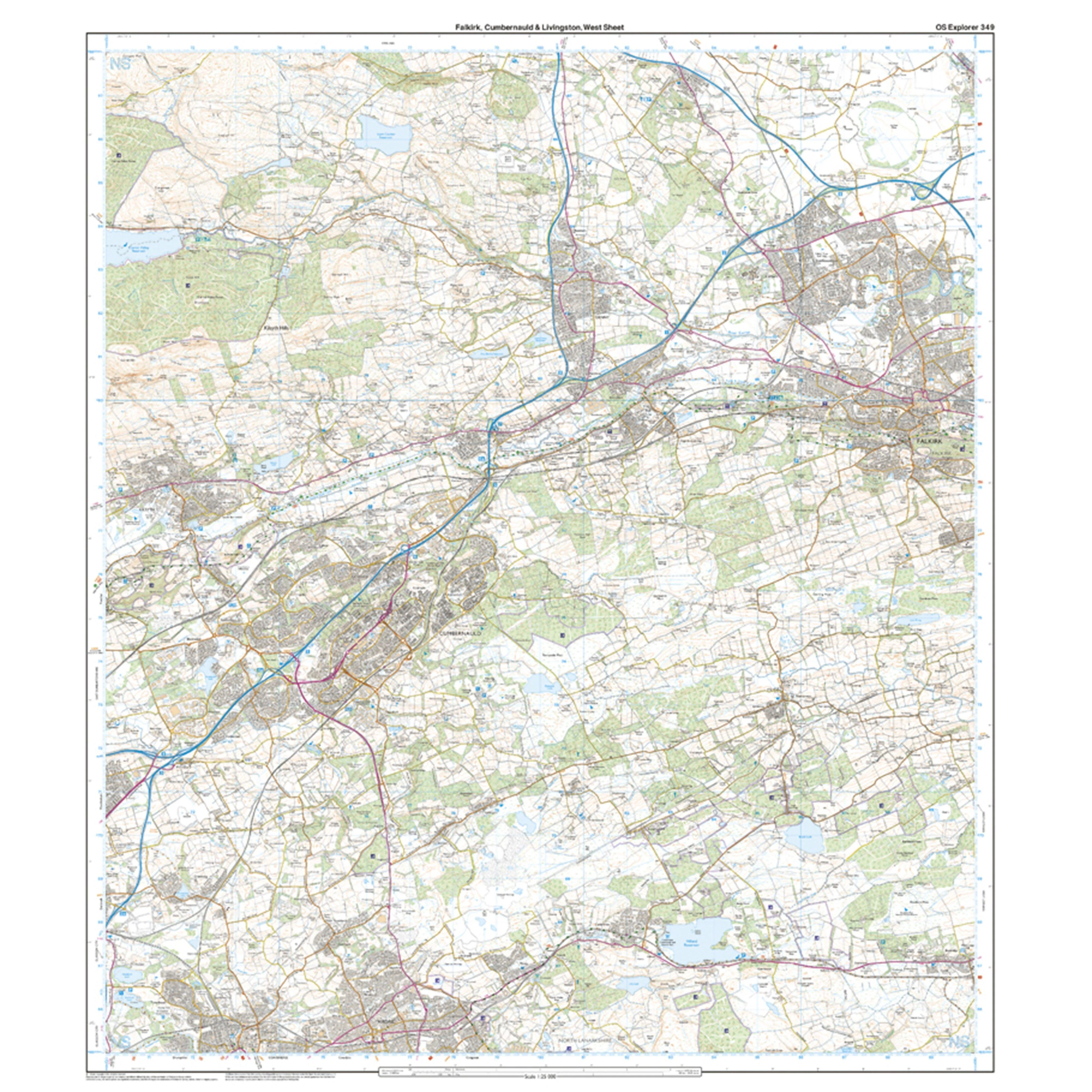 Explorer Active 349 Falkirk, Cumbernauld & Livingston Map With Digital Version - Image 4
