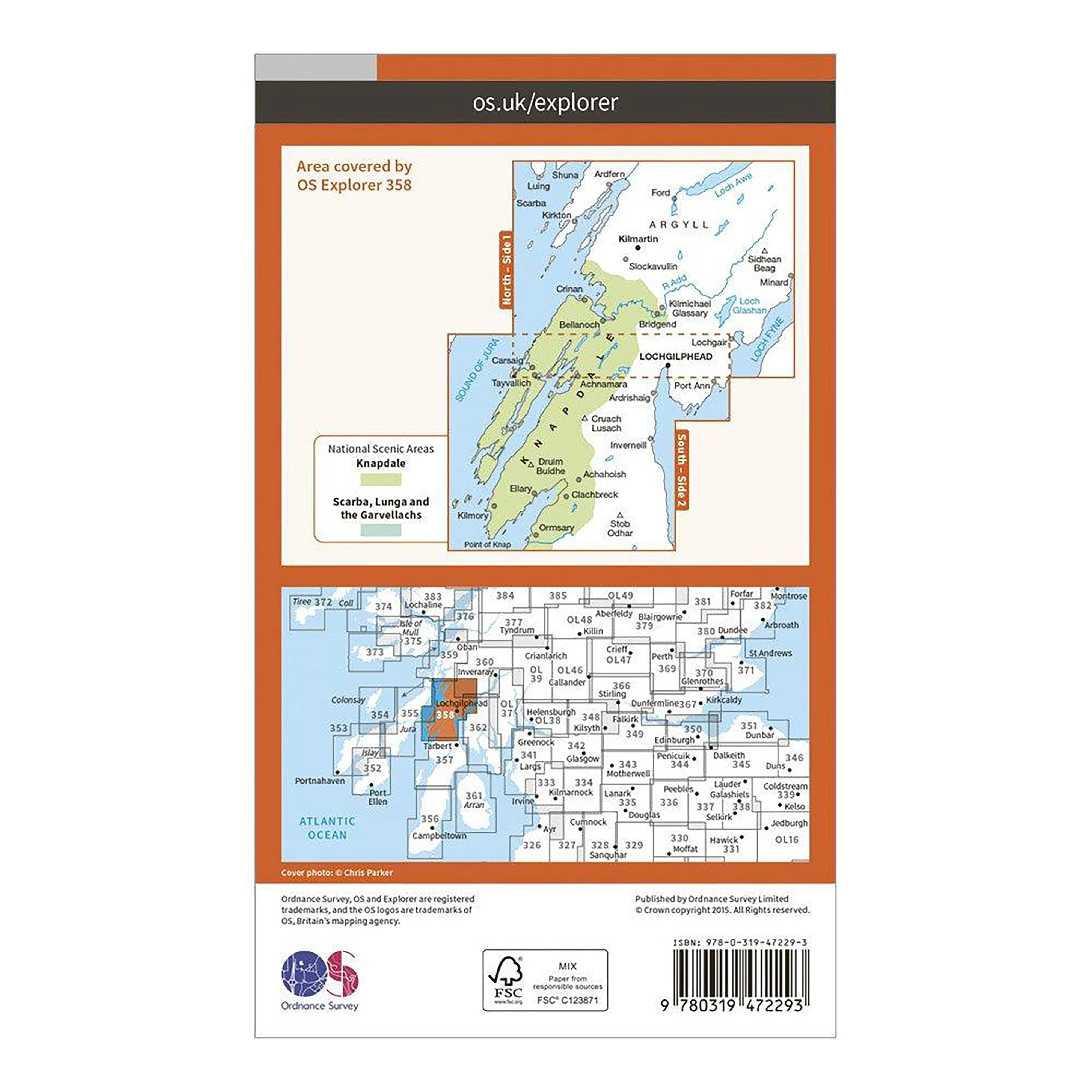 Explorer Active 358 Lochgilphead & Knapdale North Map With Digital Version - Image 2