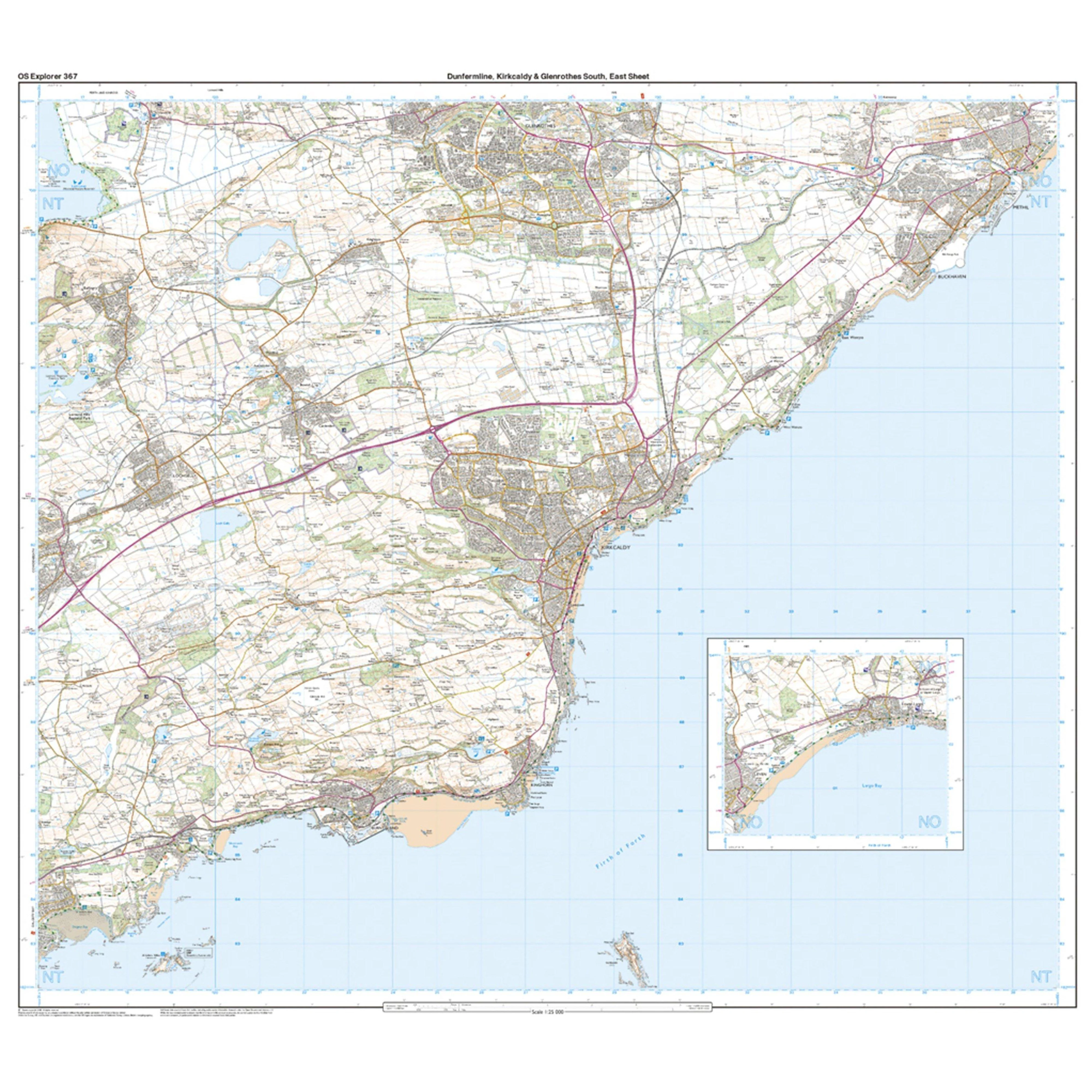 Explorer Active 367 Dunfermline, Kirkcaldy & Glenrothes South Map With Digital Version - Image 3