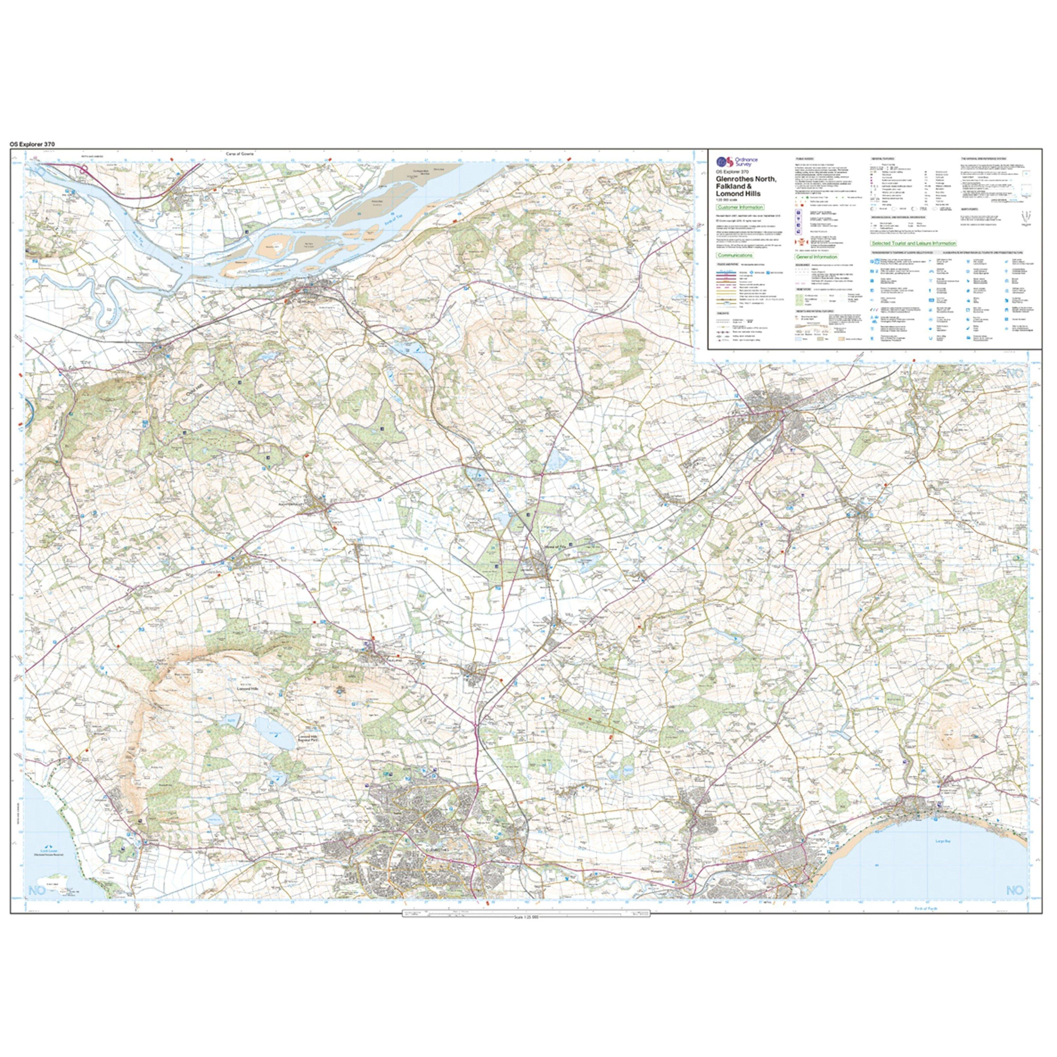 Explorer Active 370 Glenrothes North, Falkland & Lomond Hills Map With Digital Version - Image 3