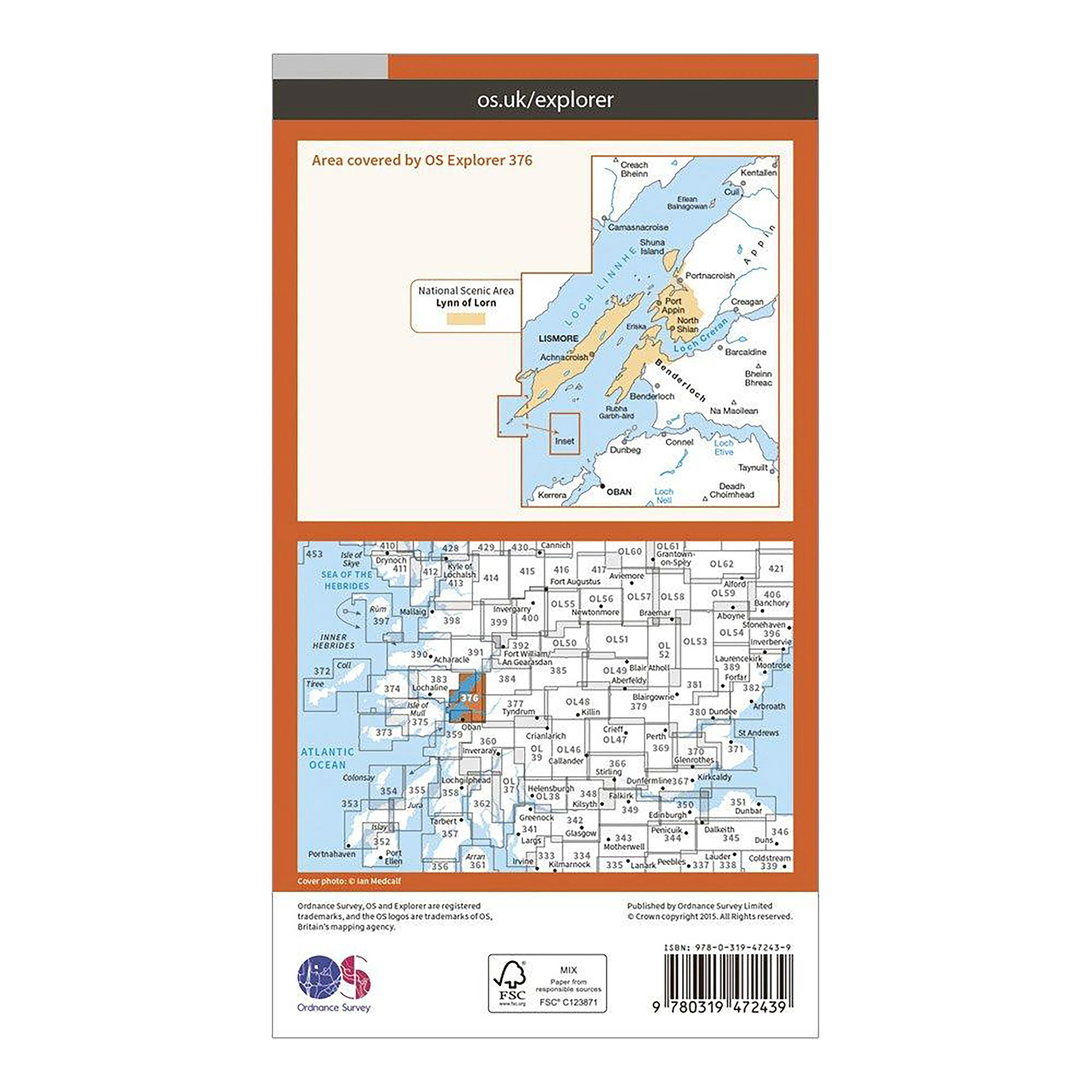 Explorer Active 376 Oban & North Lorn Map With Digital Version - Image 2