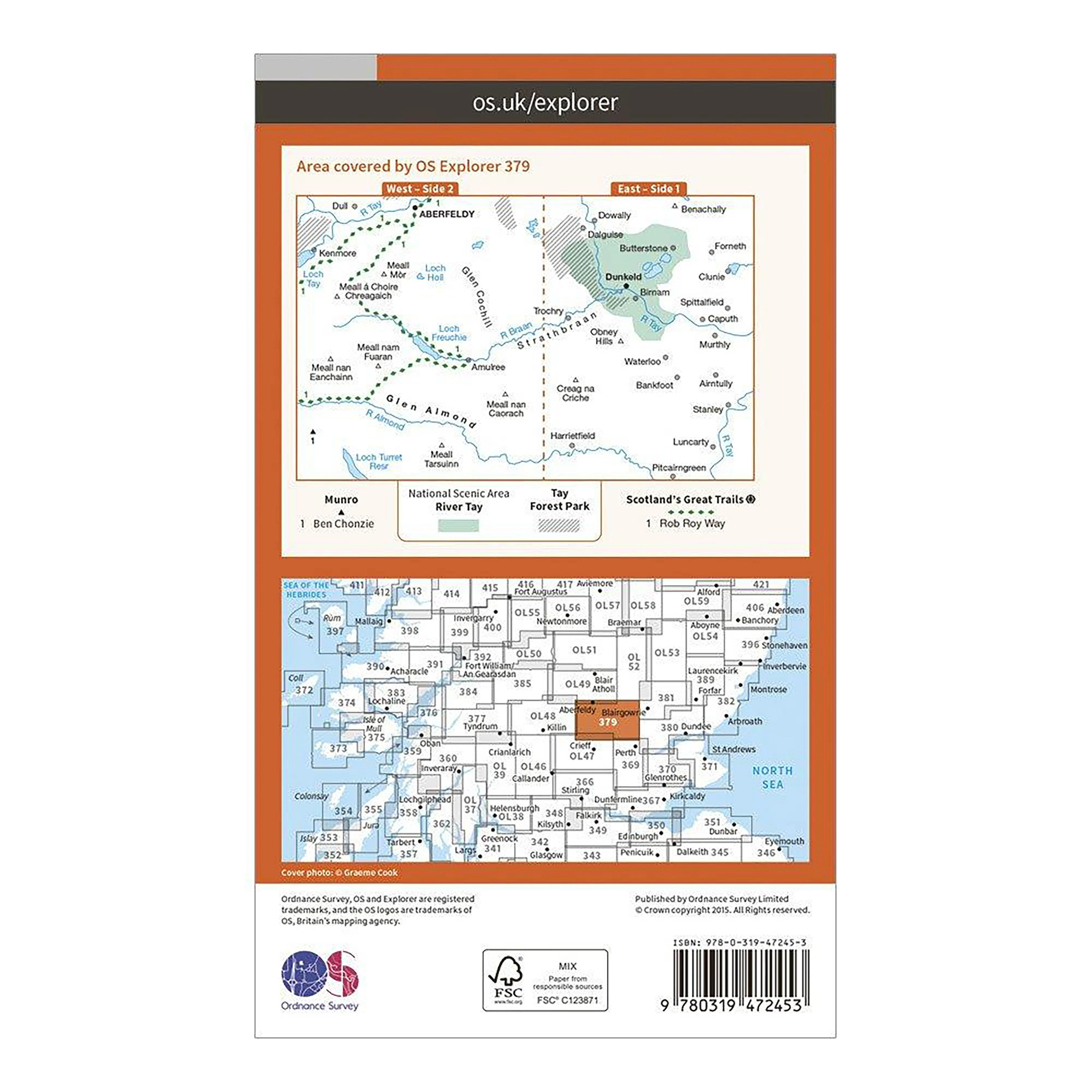 Explorer Active 379 Dunkfeld, Aberfeldy & Glen Almond Map With Digital Version - Image 2