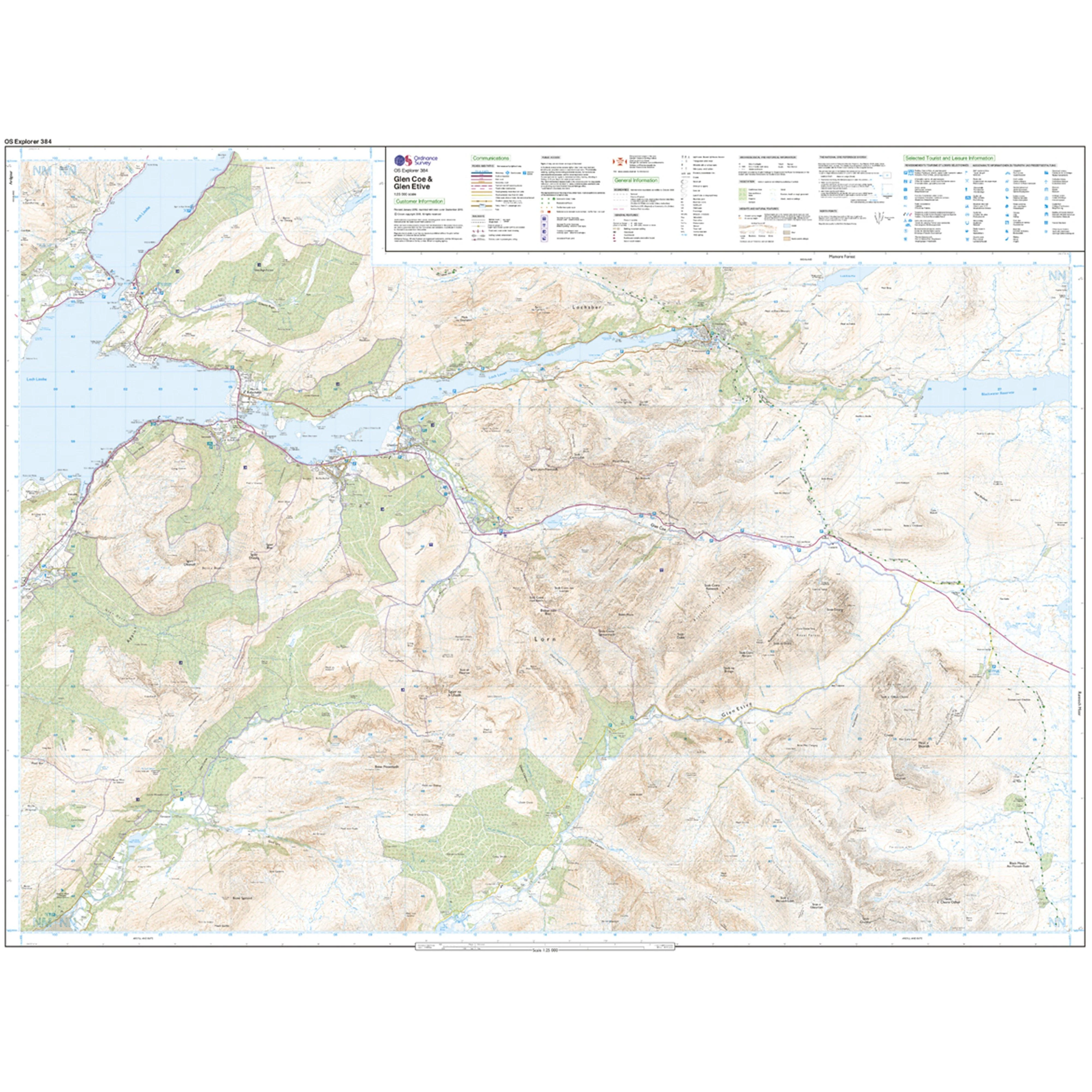 Explorer Active 384 Glen Coe & Glen Etive Map With Digital Version - Image 3