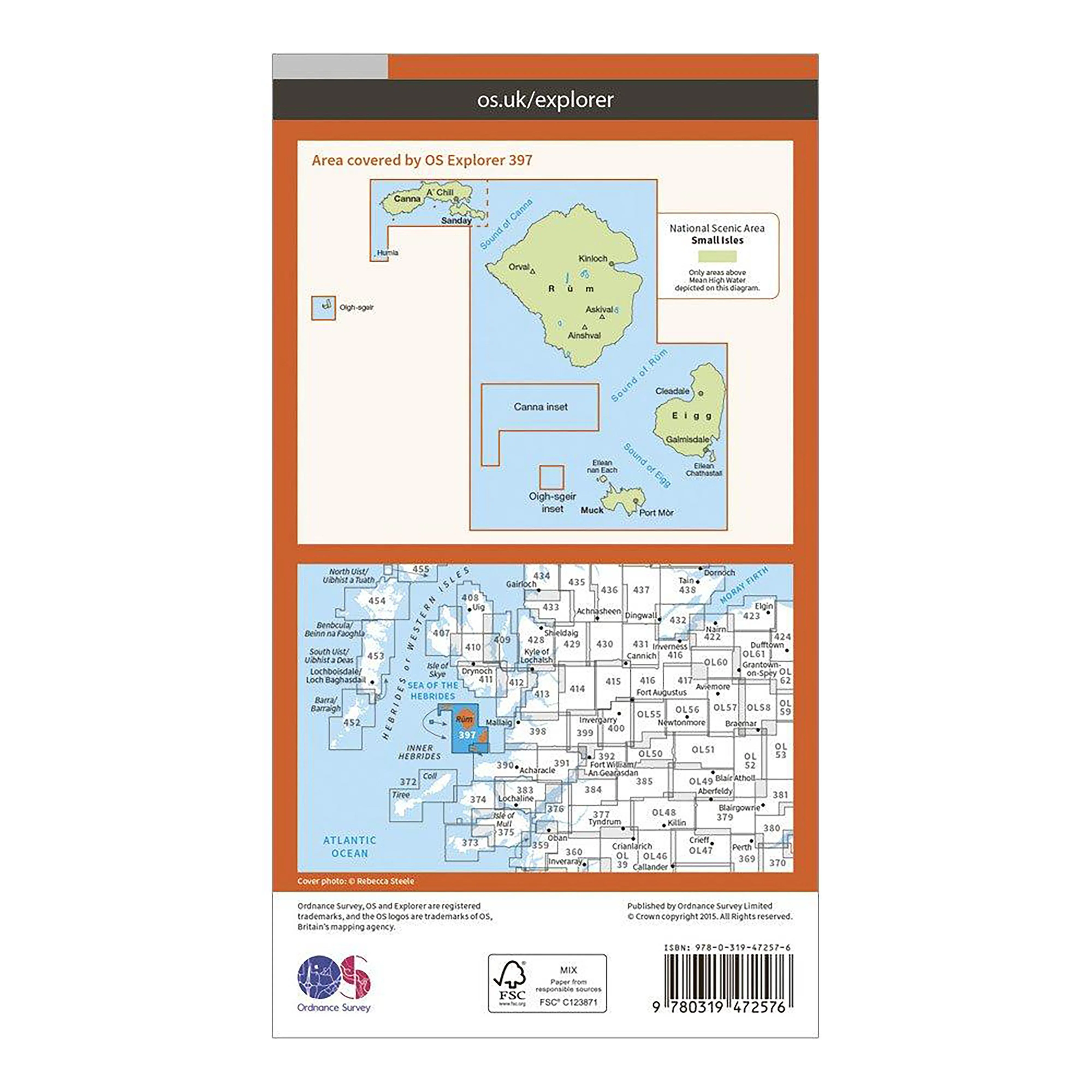 Explorer Active 397 Rum, Eigg, Muck, Canna & Sanday Map With Digital Version - Image 2