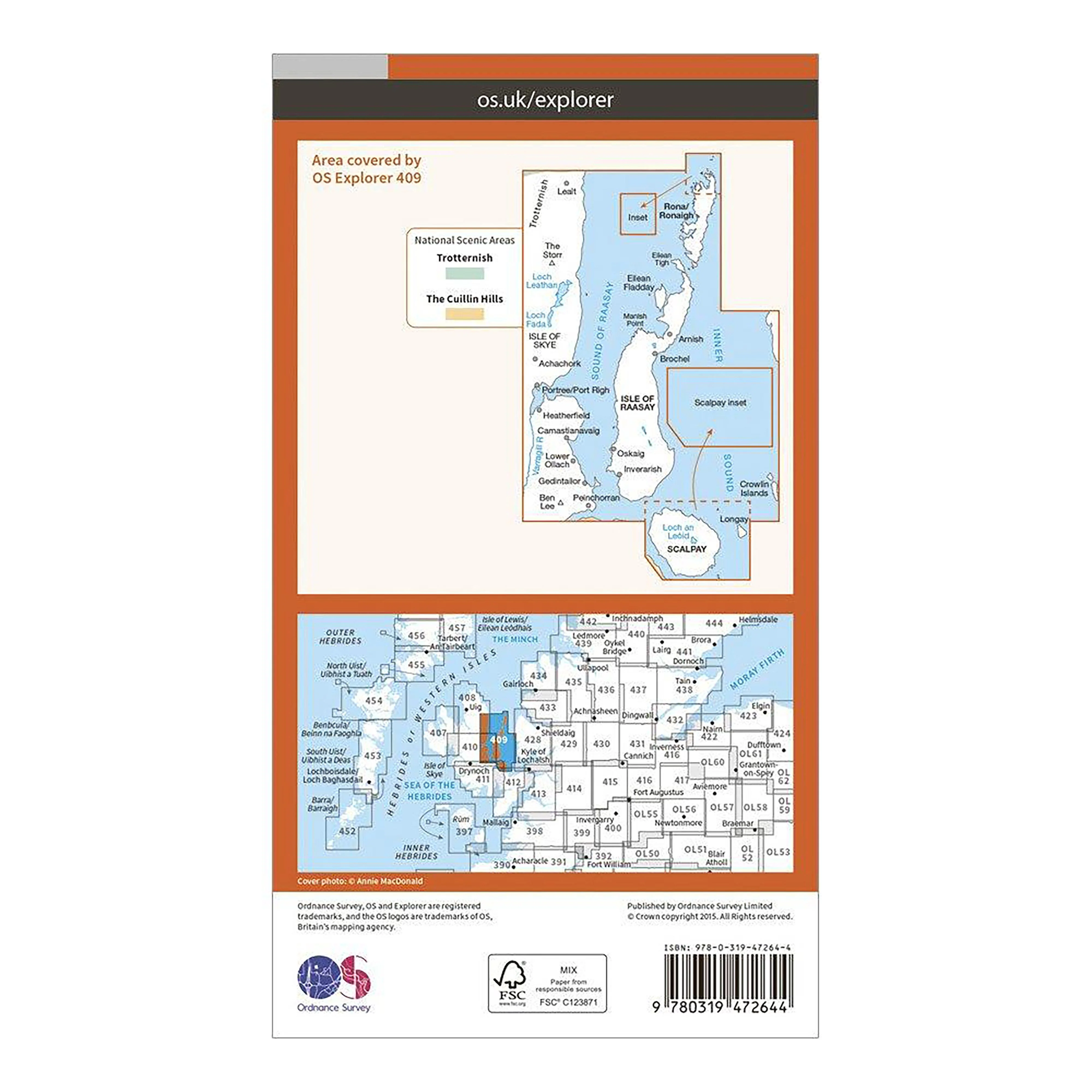 Explorer Active 409 Rasaay, Rona & Scalpay Map With Digital Version - Image 2