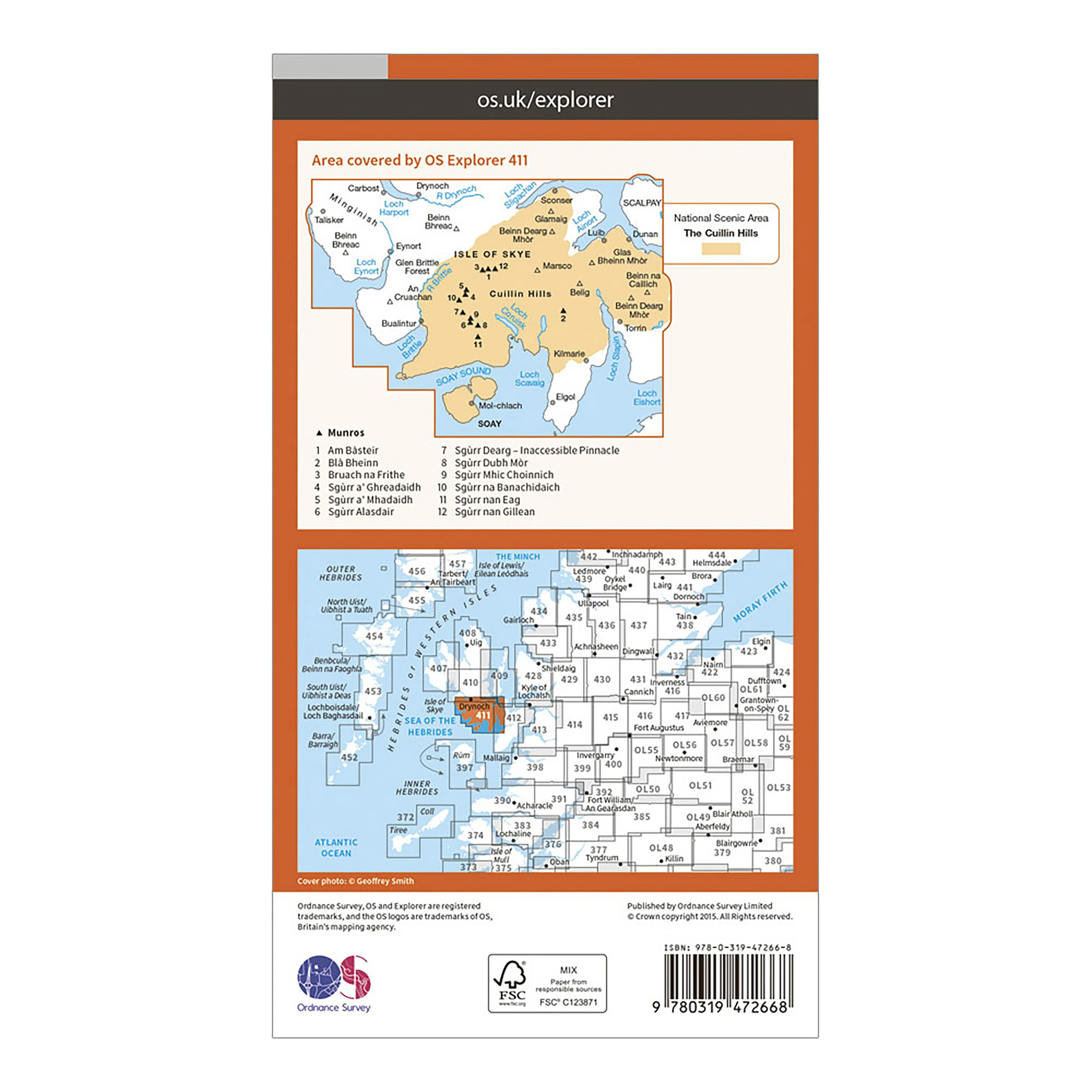 Explorer Active 411 Skye - Cuillin Hills Map With Digital Version - Image 2