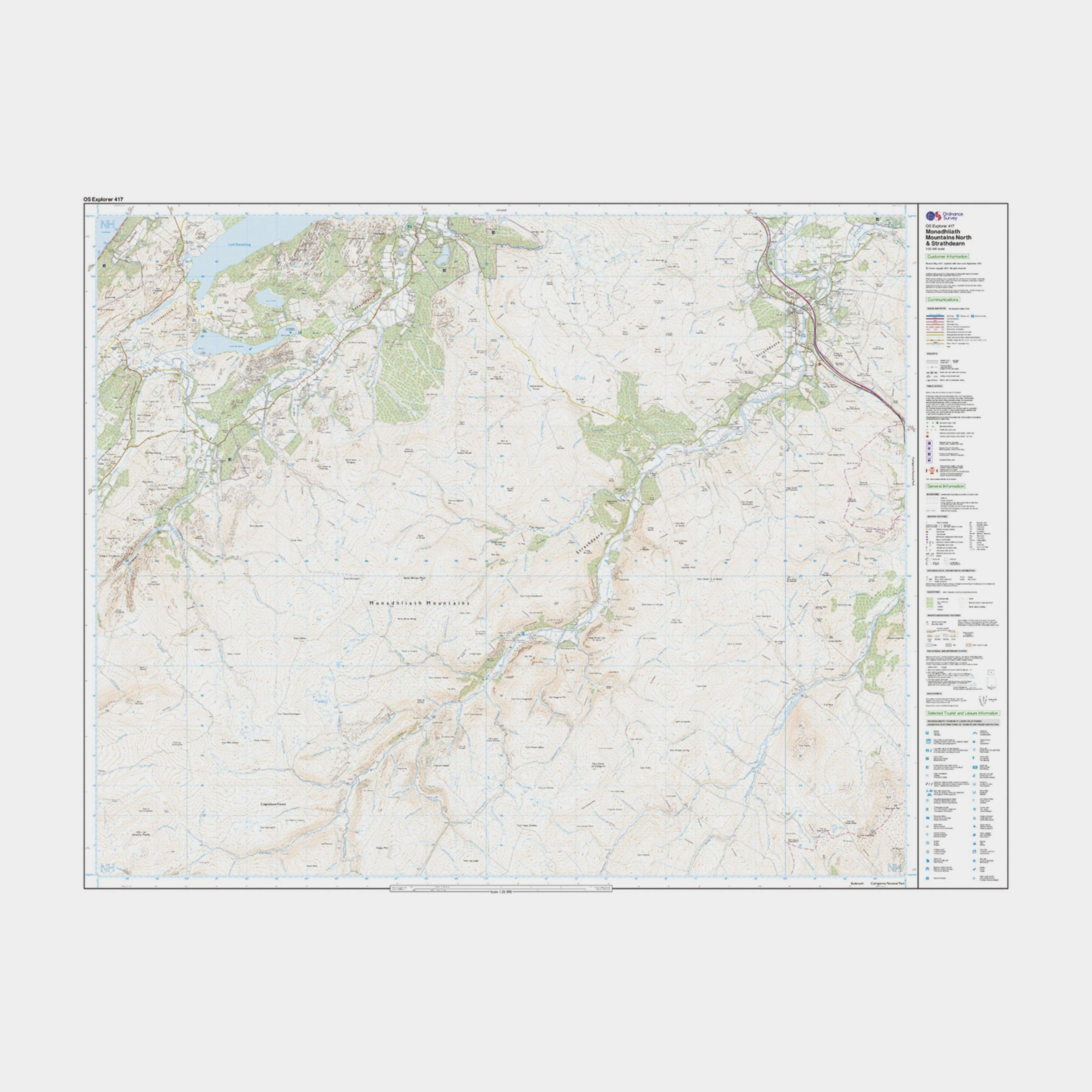 Explorer Active 417 Monadhliath Mountains North & Strathdearn Map With Digital Version - Image 3