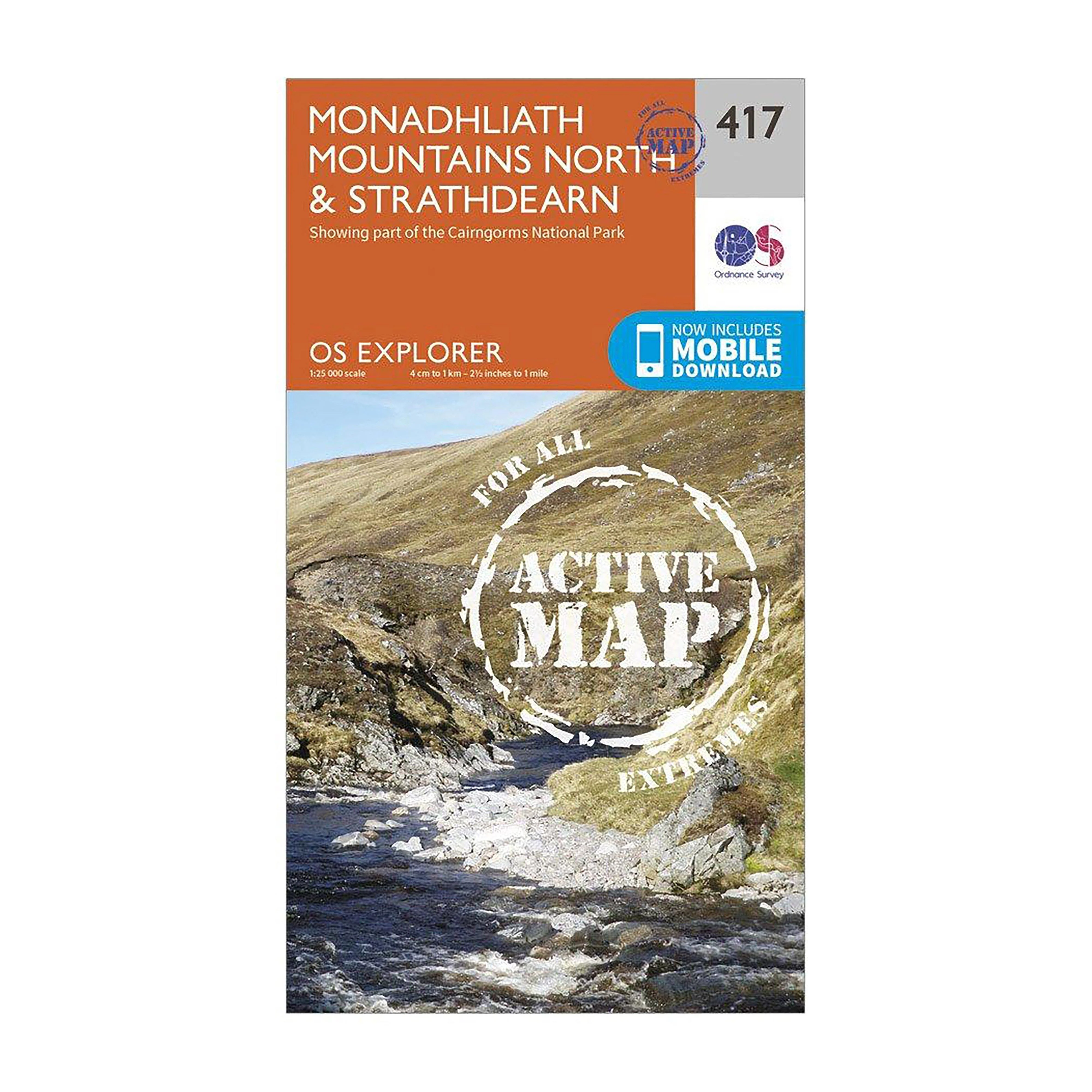 Explorer Active 417 Monadhliath Mountains North & Strathdearn Map With Digital Version - Image 4