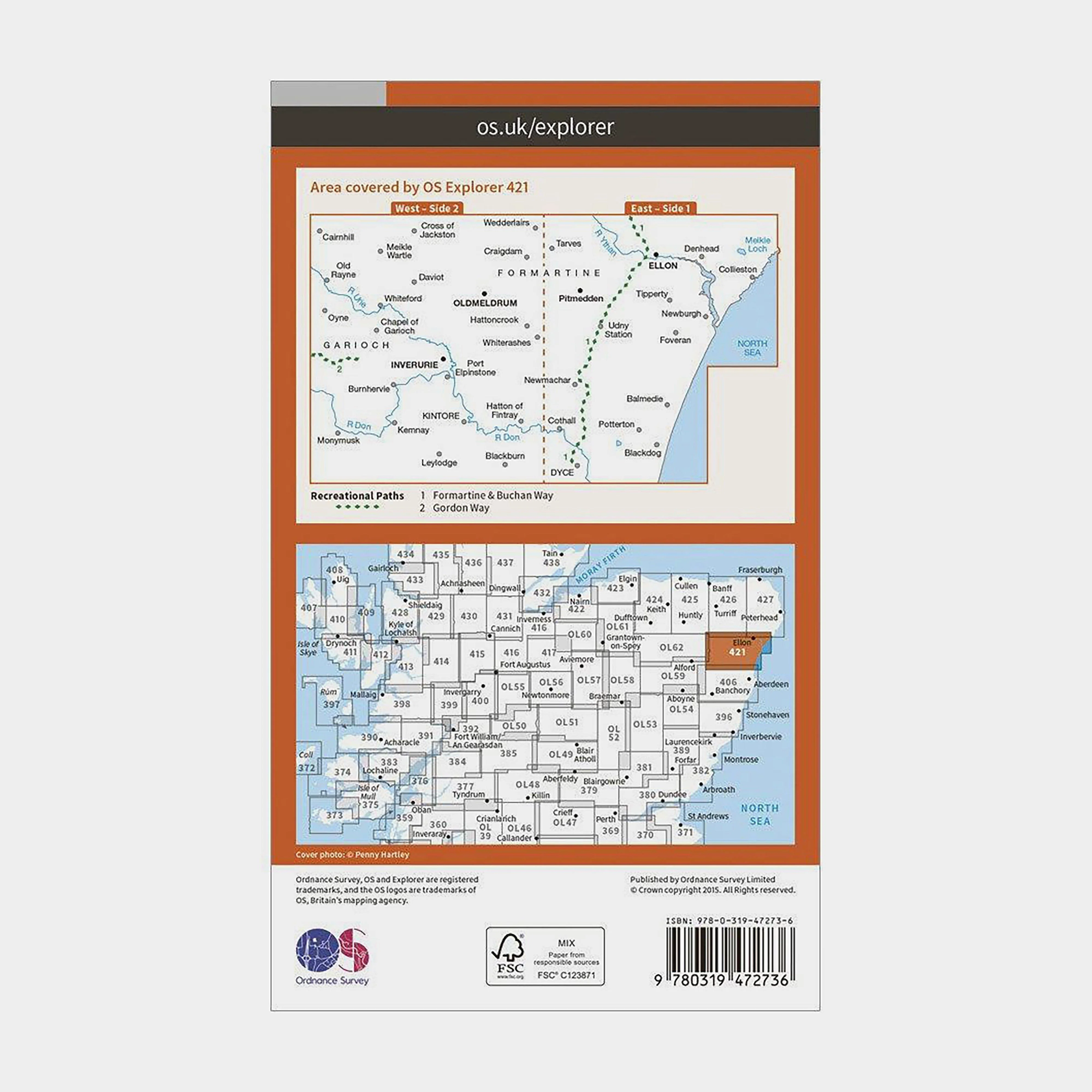 Explorer Active 421 Ellon & Inverurie Map With Digital Version - Image 2