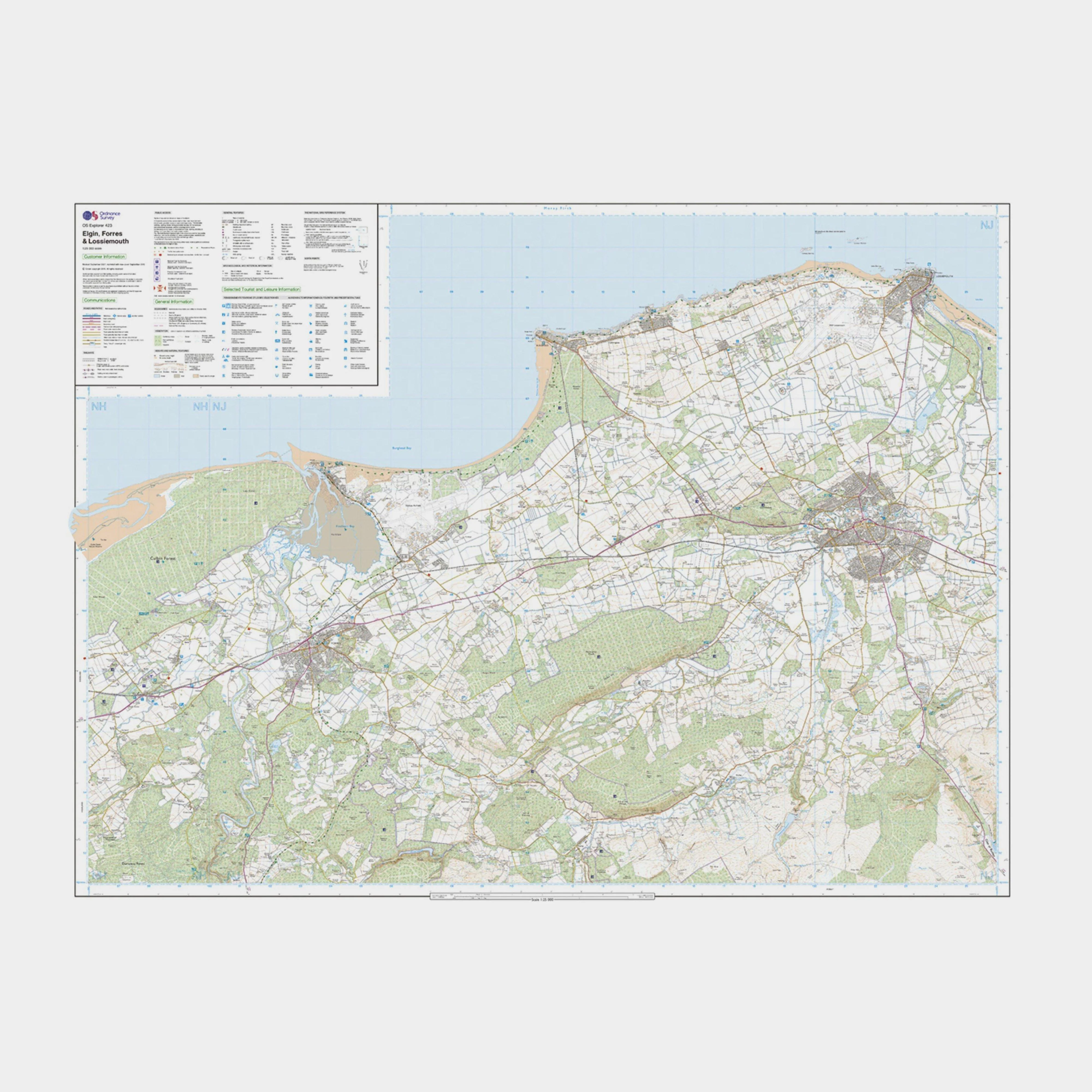 Explorer Active 423 Elgin, Forres & Lossiemouth Map With Digital Version - Image 3