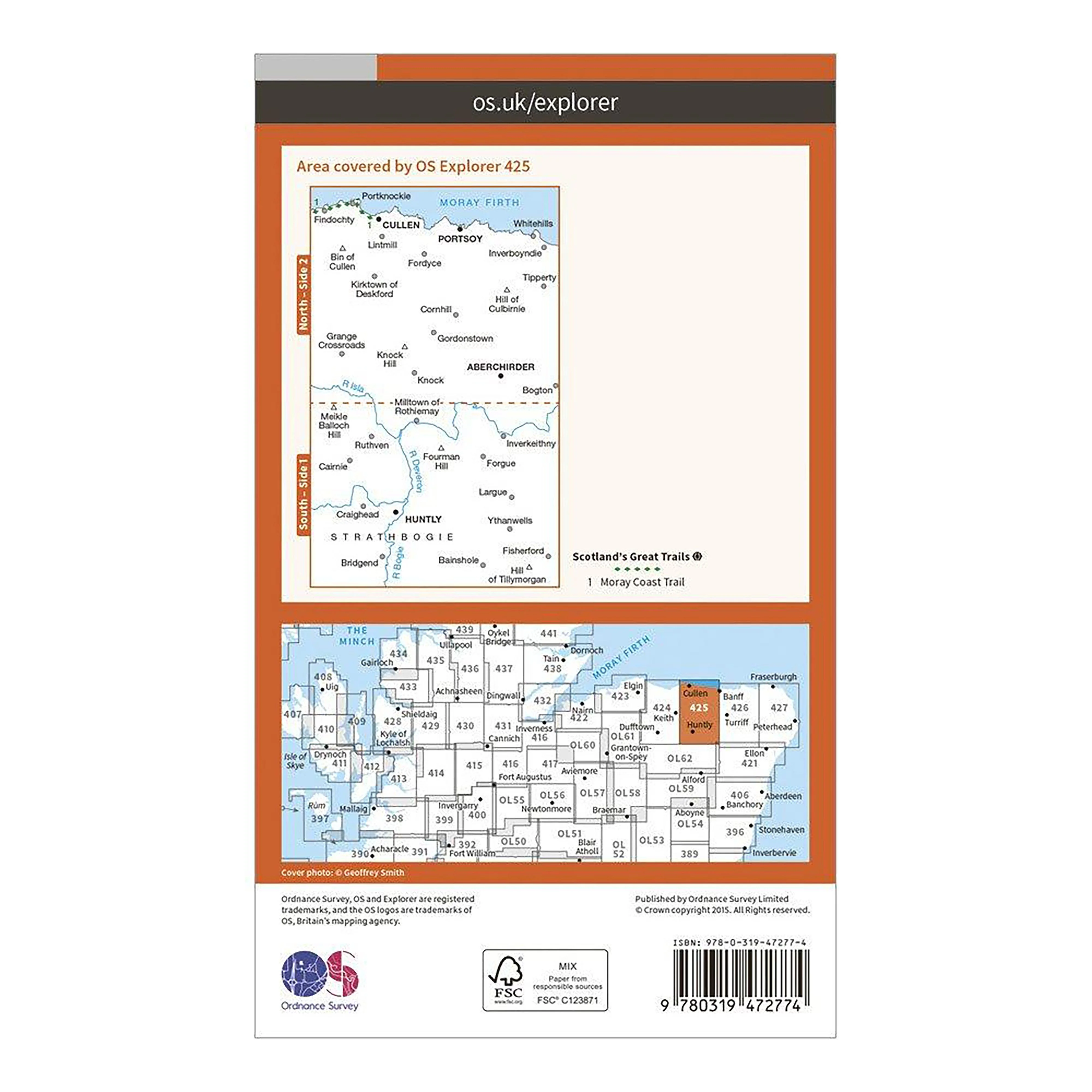 Explorer Active 425 Huntly & Cullen Map With Digital Version - Image 2