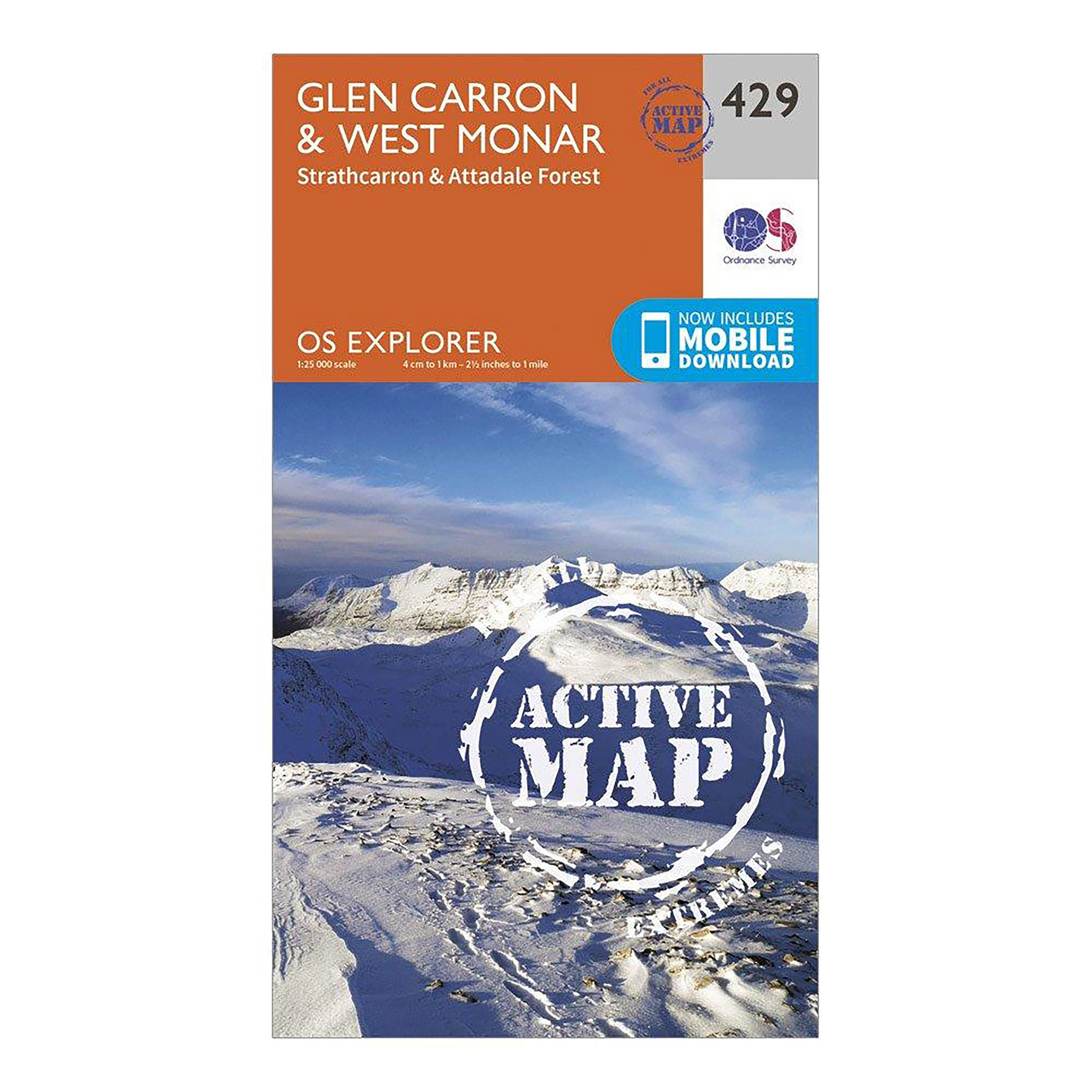 Explorer Active 429 Glen Carron & West Monar Map With Digital Version - Image 4