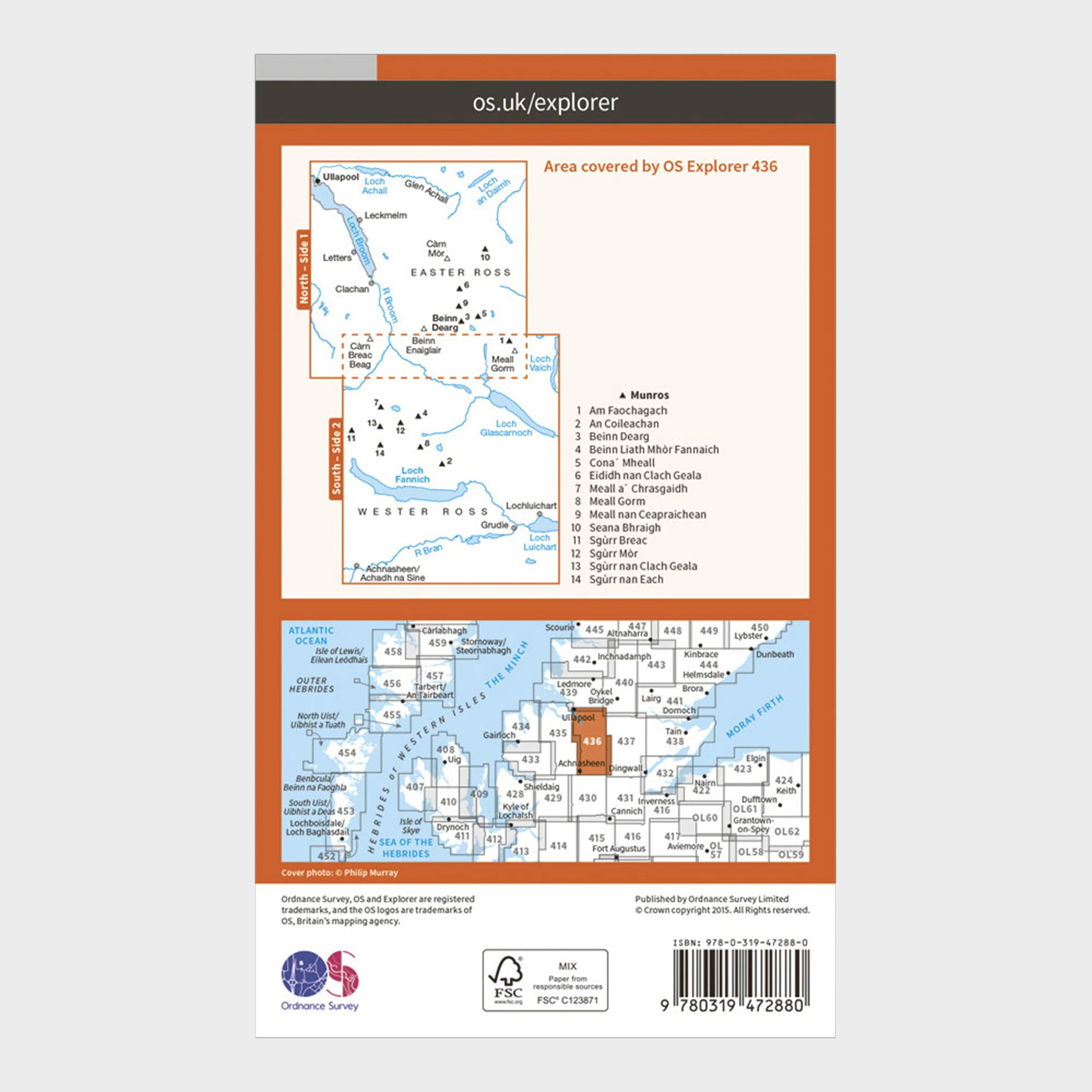 Explorer Active 436 Beinn Dearg & Loch Fannich Map With Digital Version - Image 2