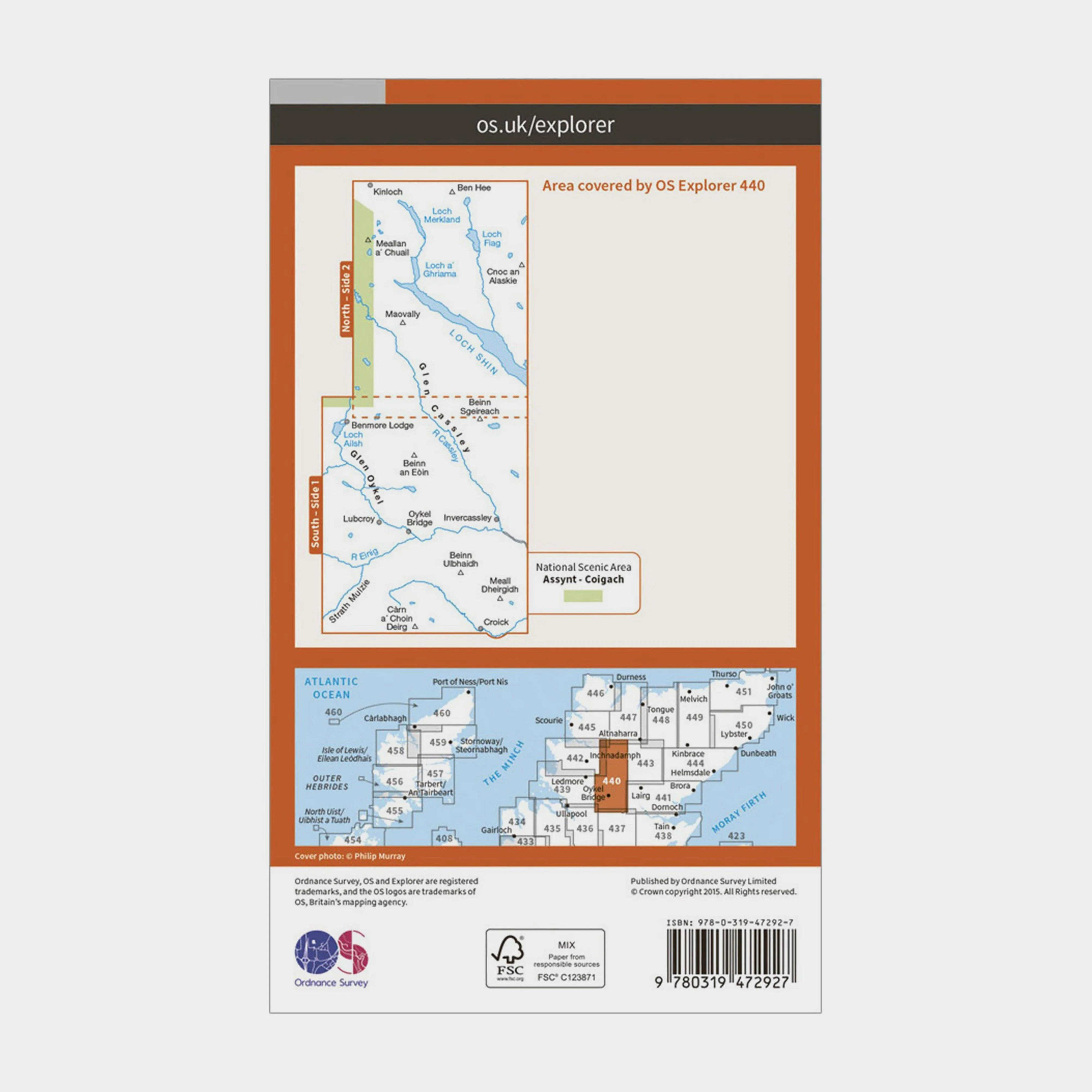 Explorer Active 440 Glen Cassley & Glen Oykel Map With Digital Version - Image 2