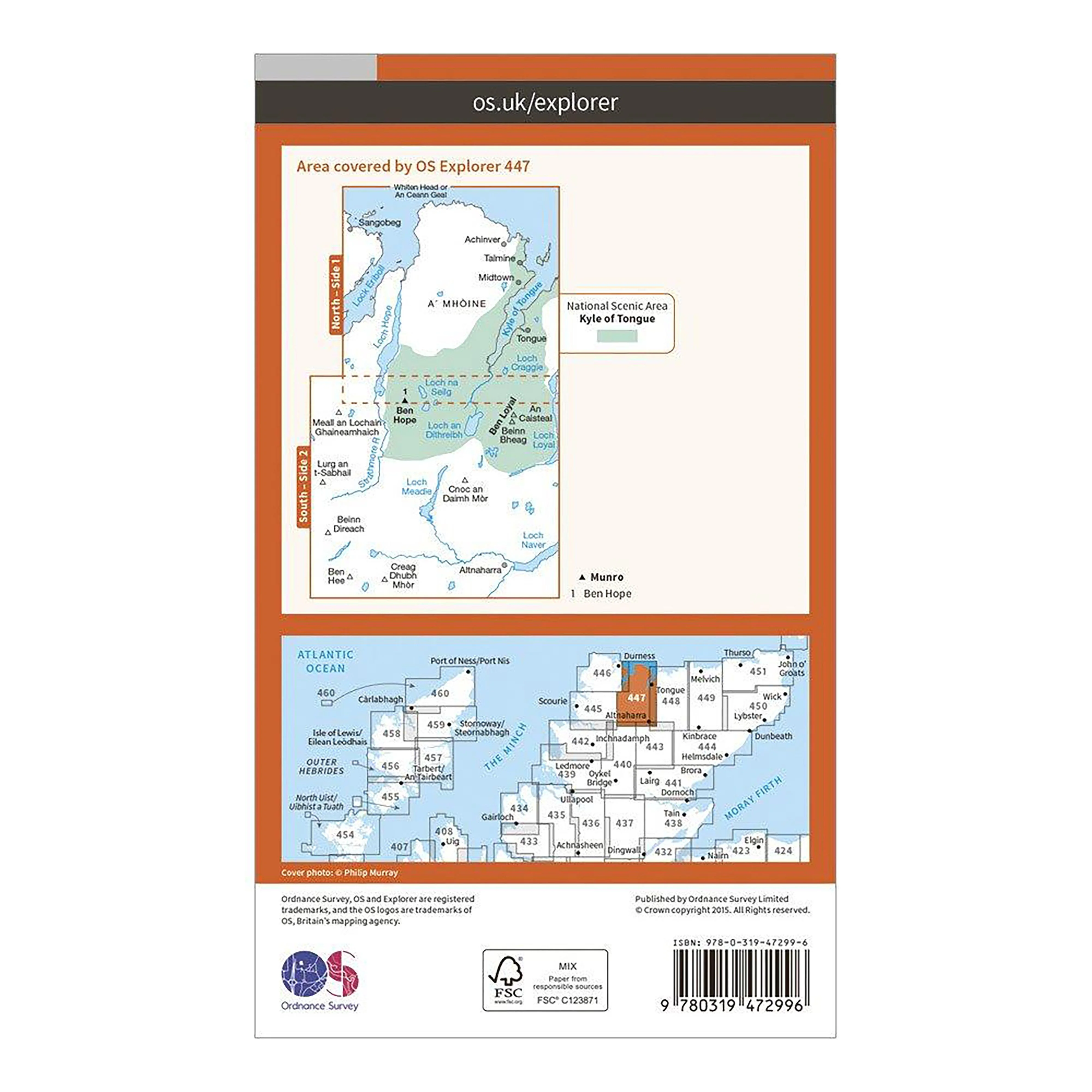 Explorer Active 447 Ben Hope, Ben Loyal & Kyle of Tongue Map With Digital Version - Image 2