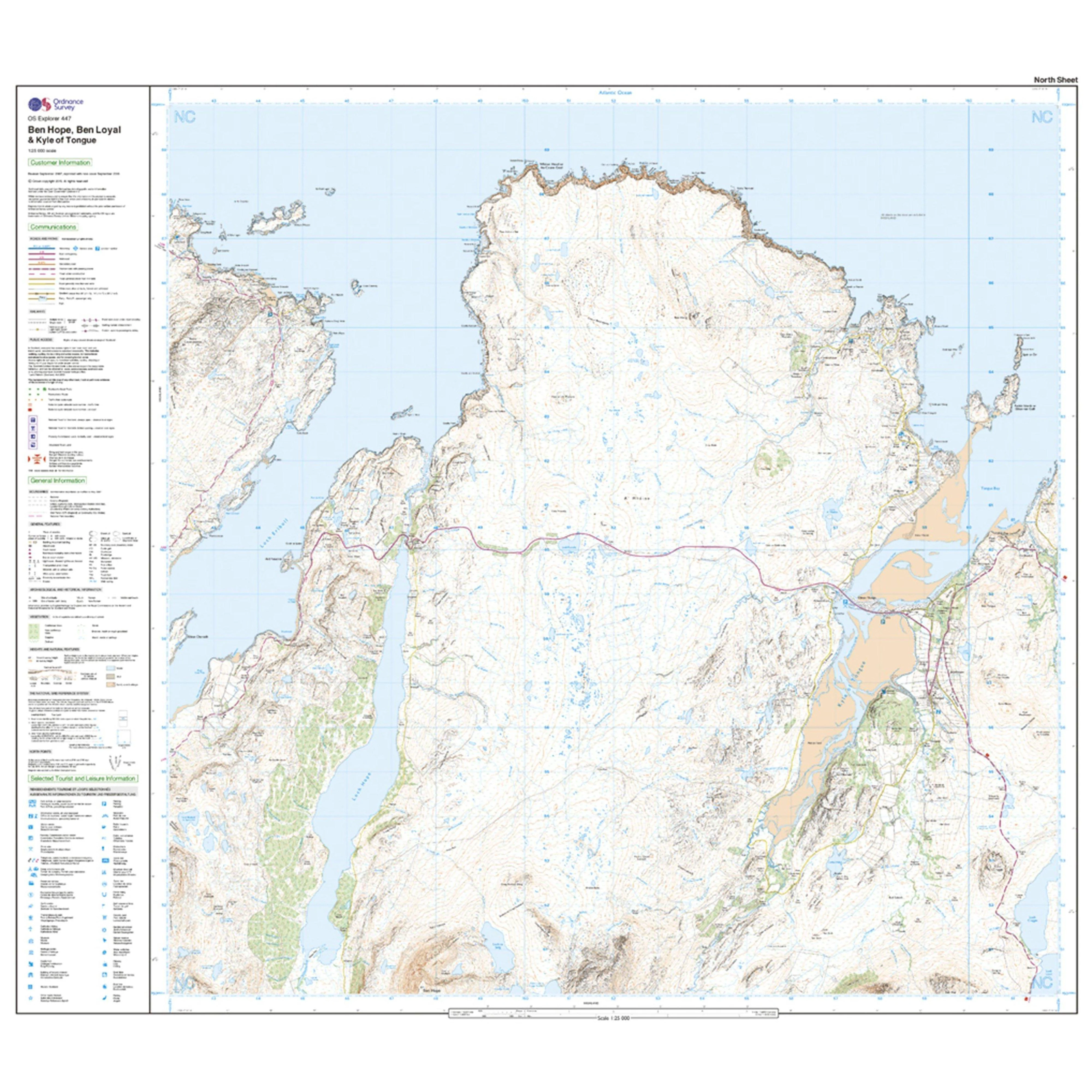 Explorer Active 447 Ben Hope, Ben Loyal & Kyle of Tongue Map With Digital Version - Image 3
