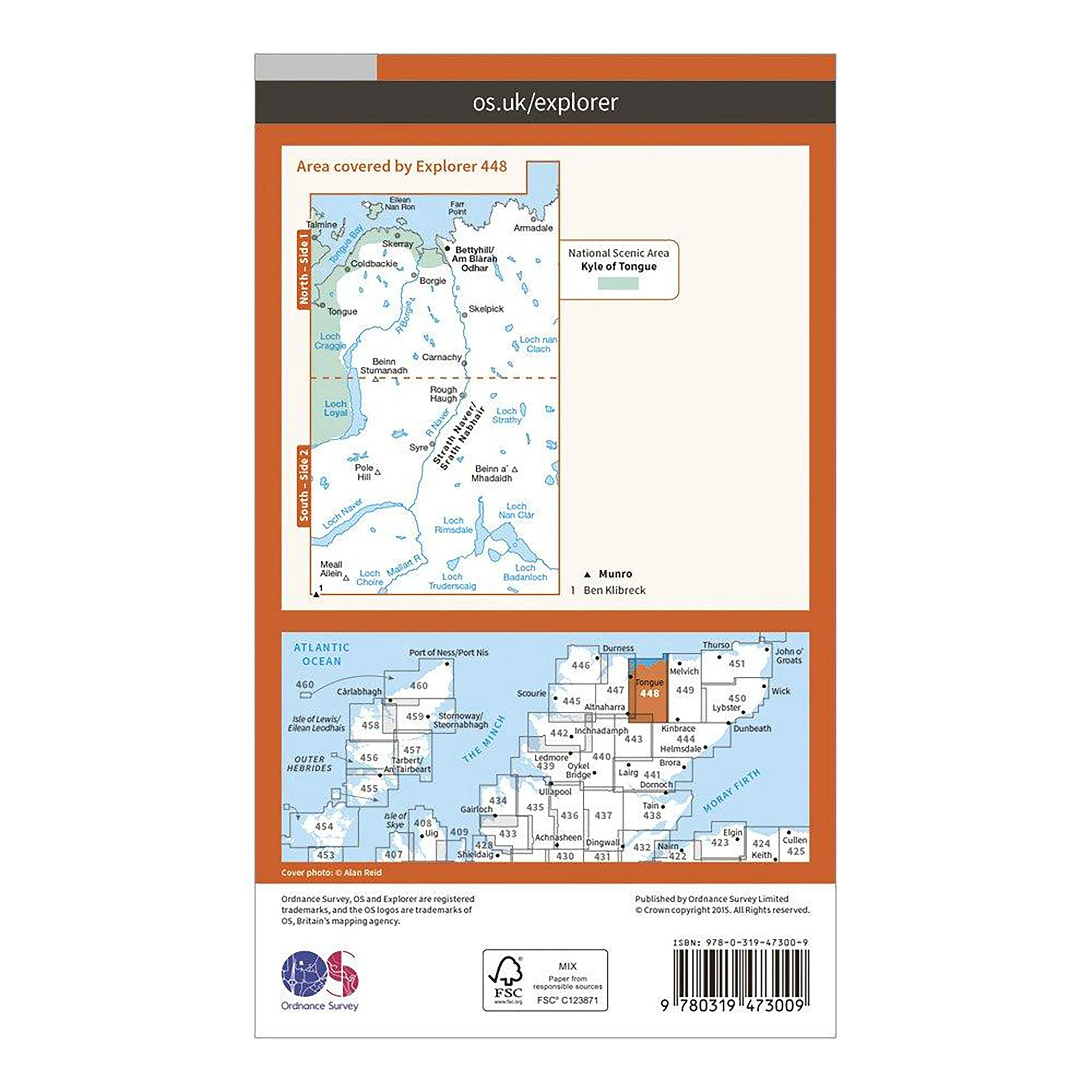 Explorer Active 448 Strath Naver & Loch Loyal Map With Digital Version - Image 2