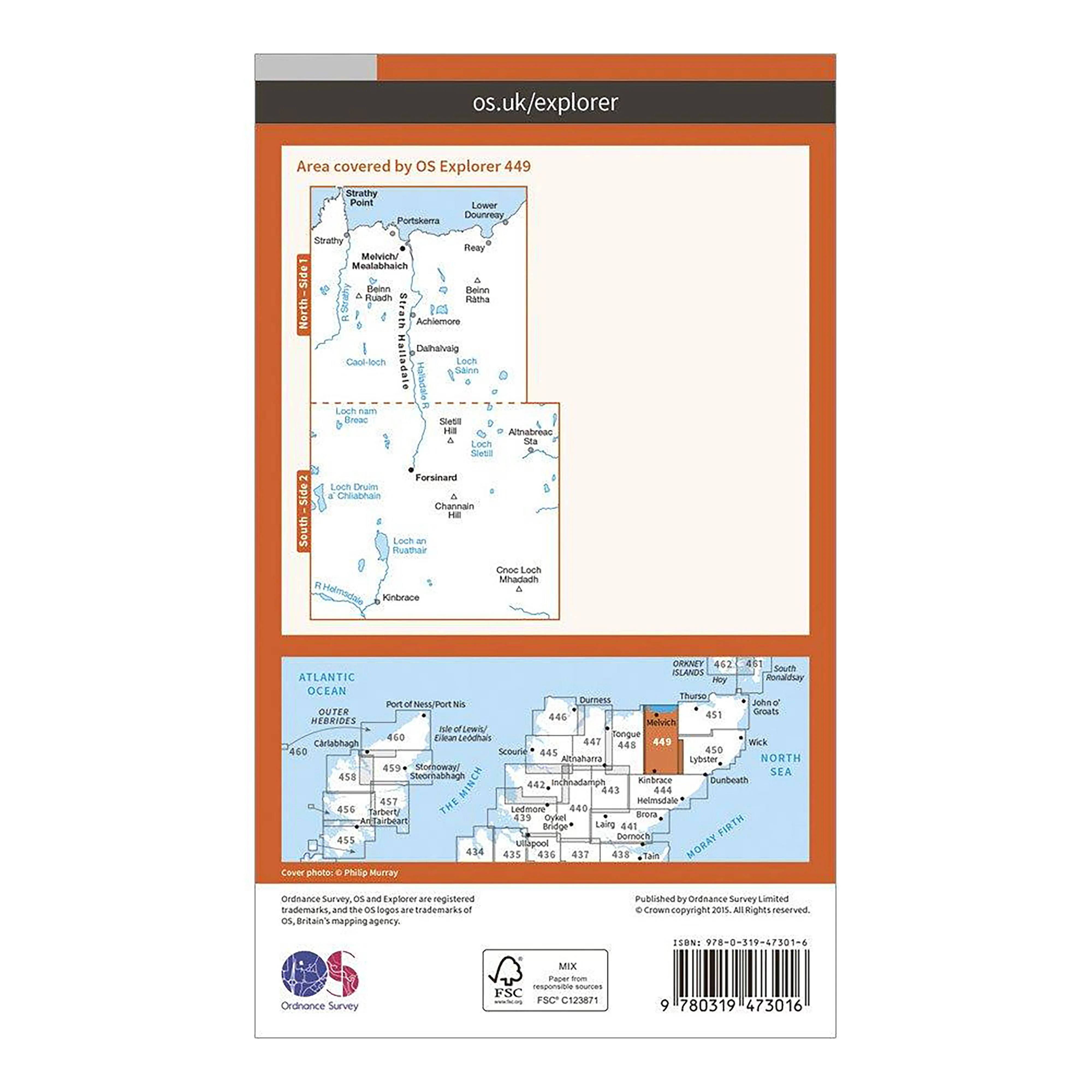 Explorer Active 449 Strath Halladale & Strathy Point Map With Digital - Image 2