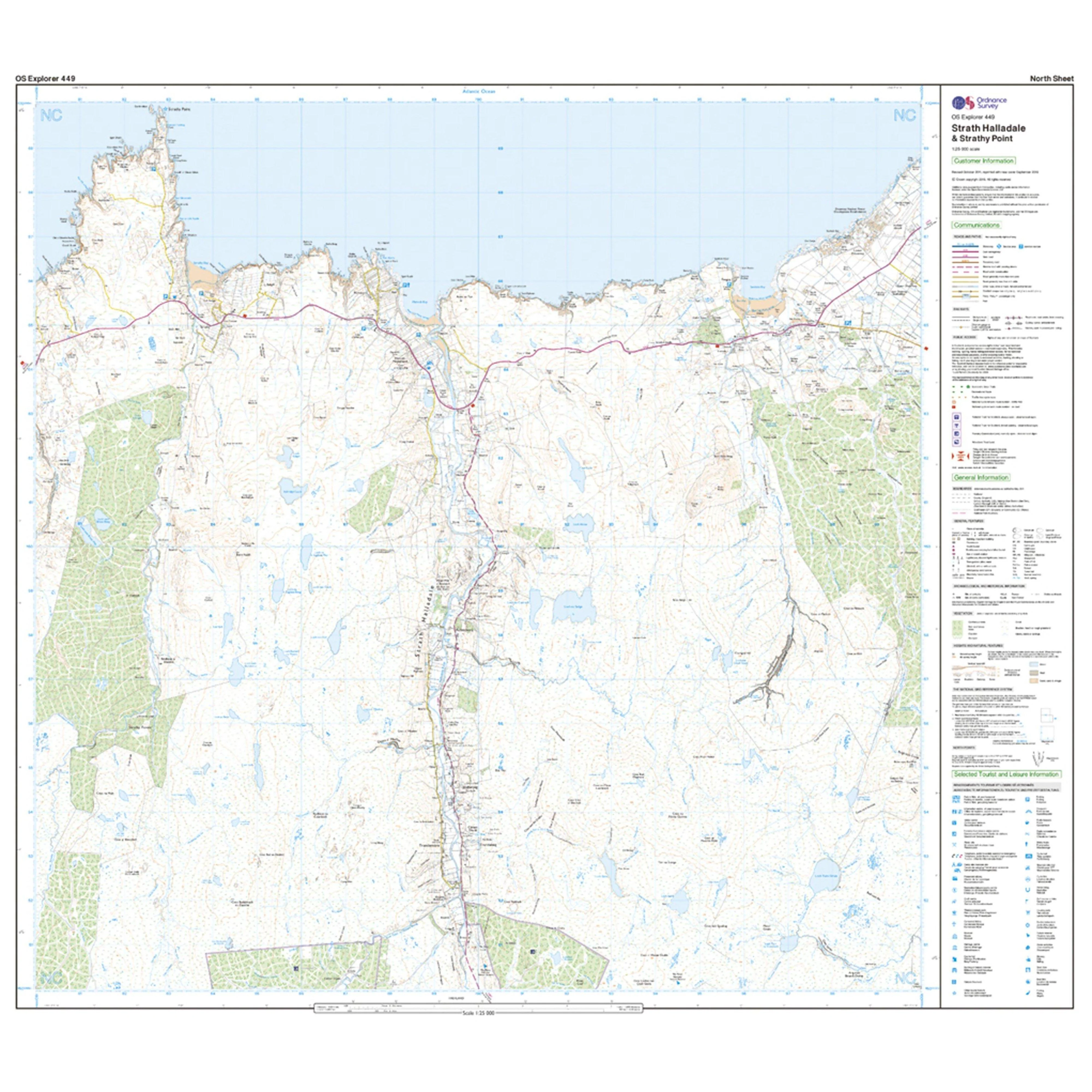 Explorer Active 449 Strath Halladale & Strathy Point Map With Digital - Image 3