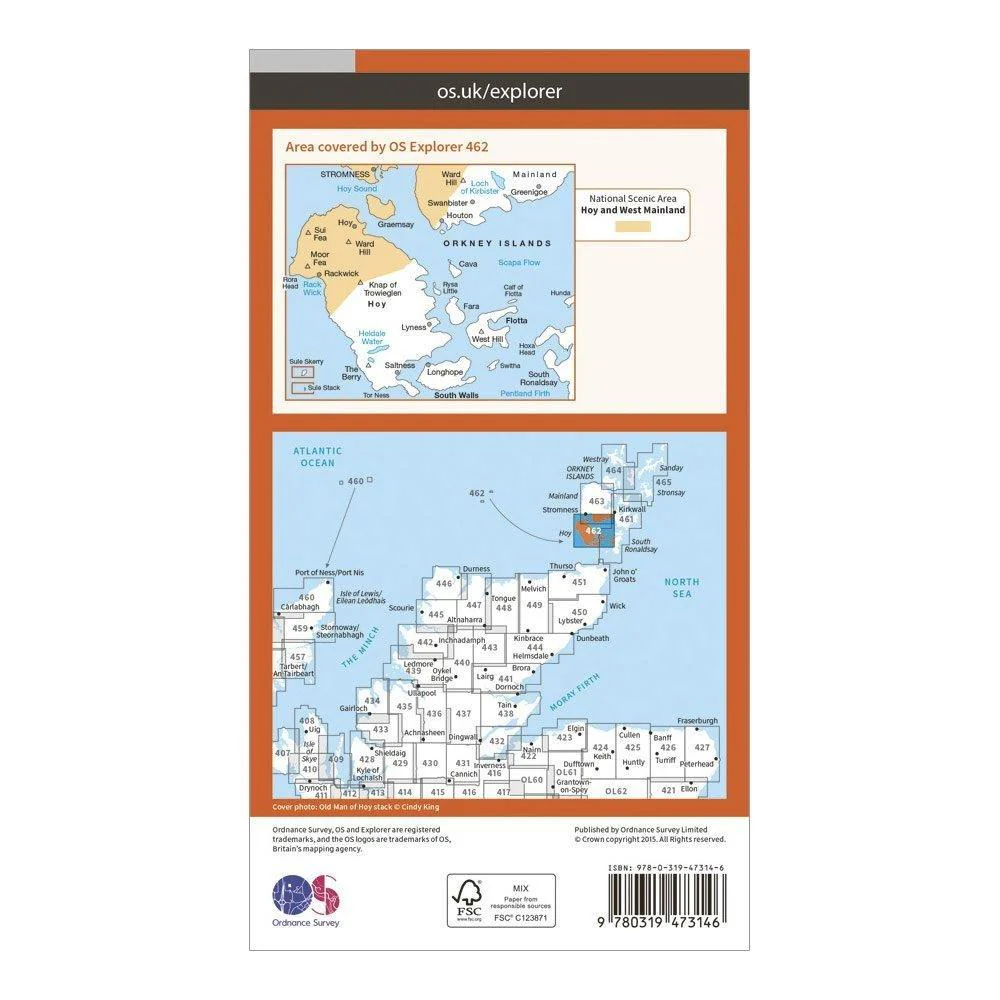 Explorer Active 462 Orkney - Hoy, South Walls & Flotta Map With Digital Version - Image 2