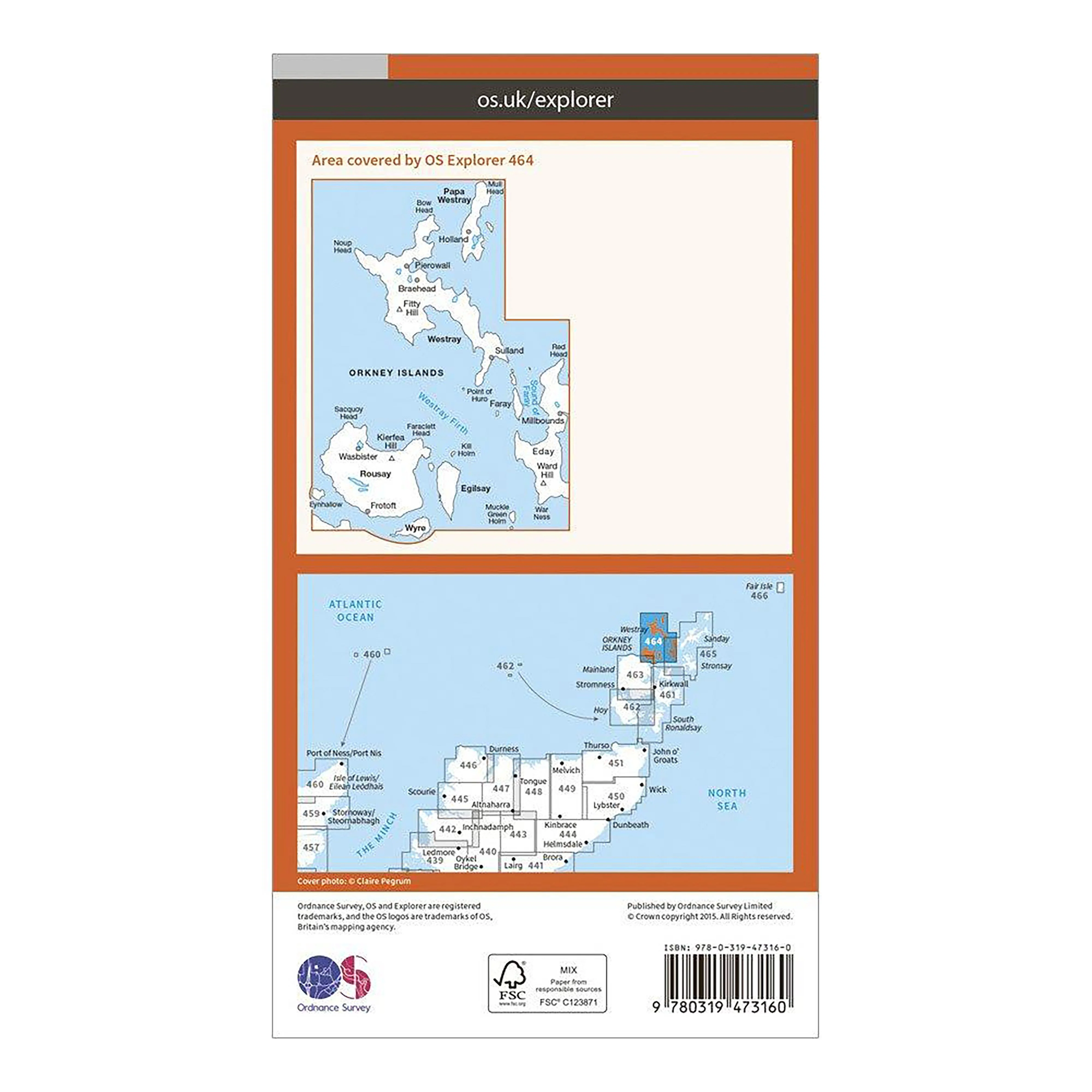 Explorer Active 464 Orkney - Westray, Papa Westray, Rousay, Egilsay & Wyre Map With Digital Version - Image 2