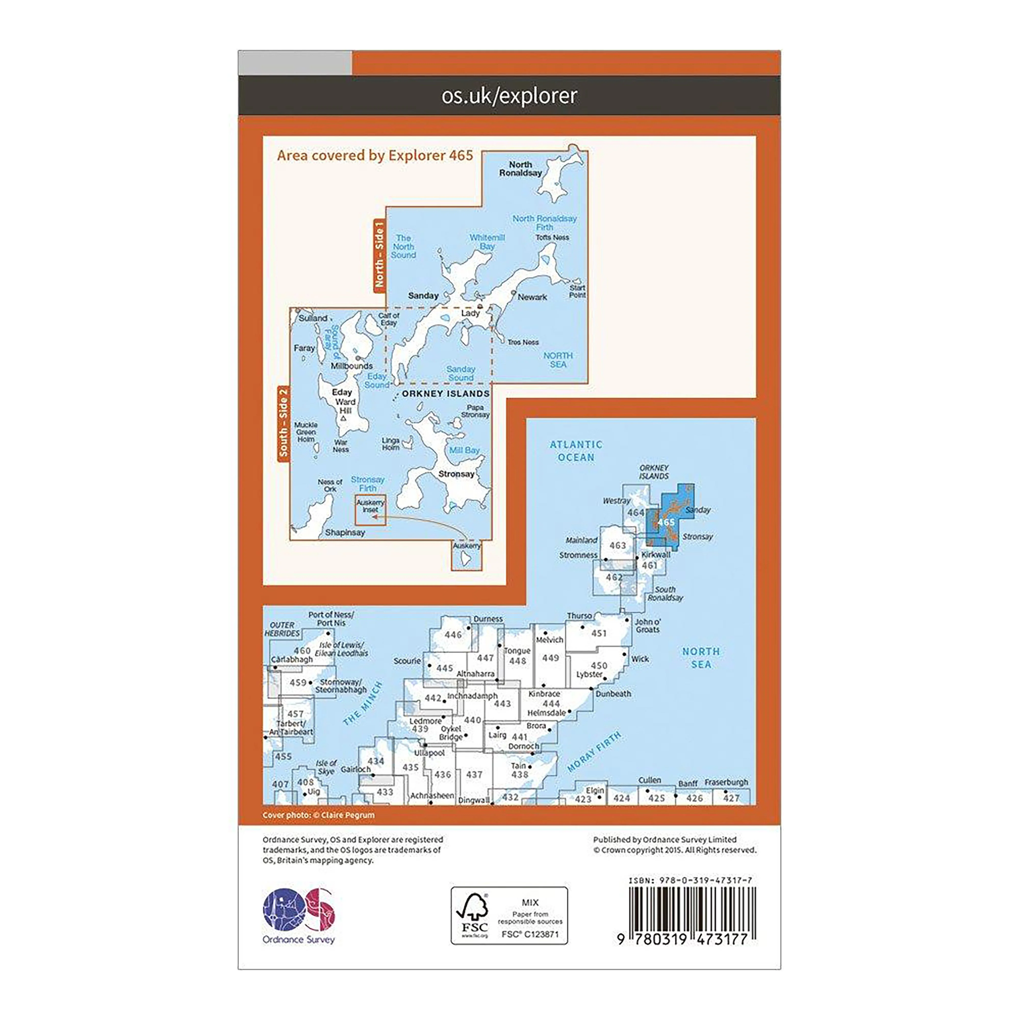 Explorer Active 465 Orkney - Sanday, Eday, North Ronaldsay & Stronsay Map With Digital Version - Image 2
