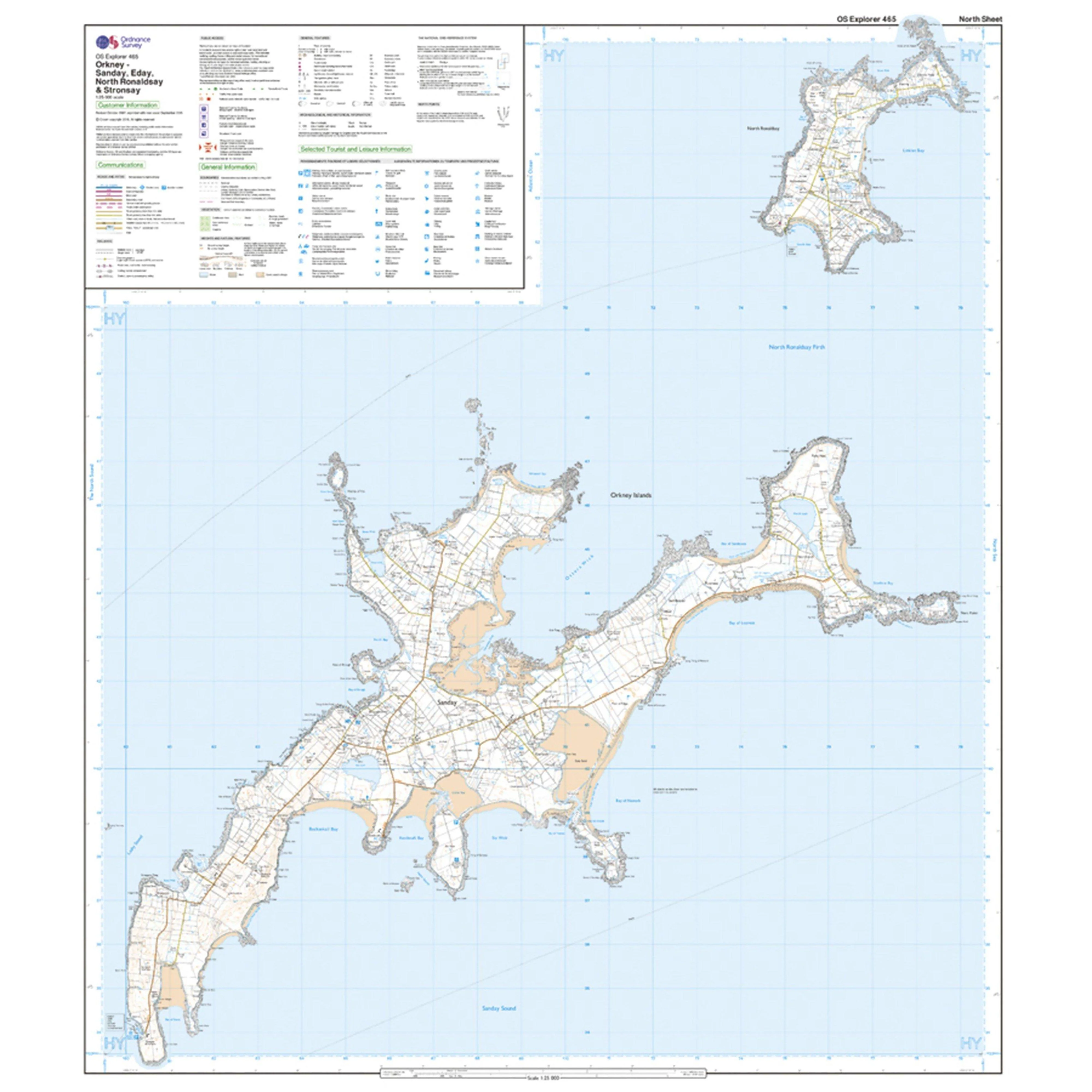Explorer Active 465 Orkney - Sanday, Eday, North Ronaldsay & Stronsay Map With Digital Version - Image 3
