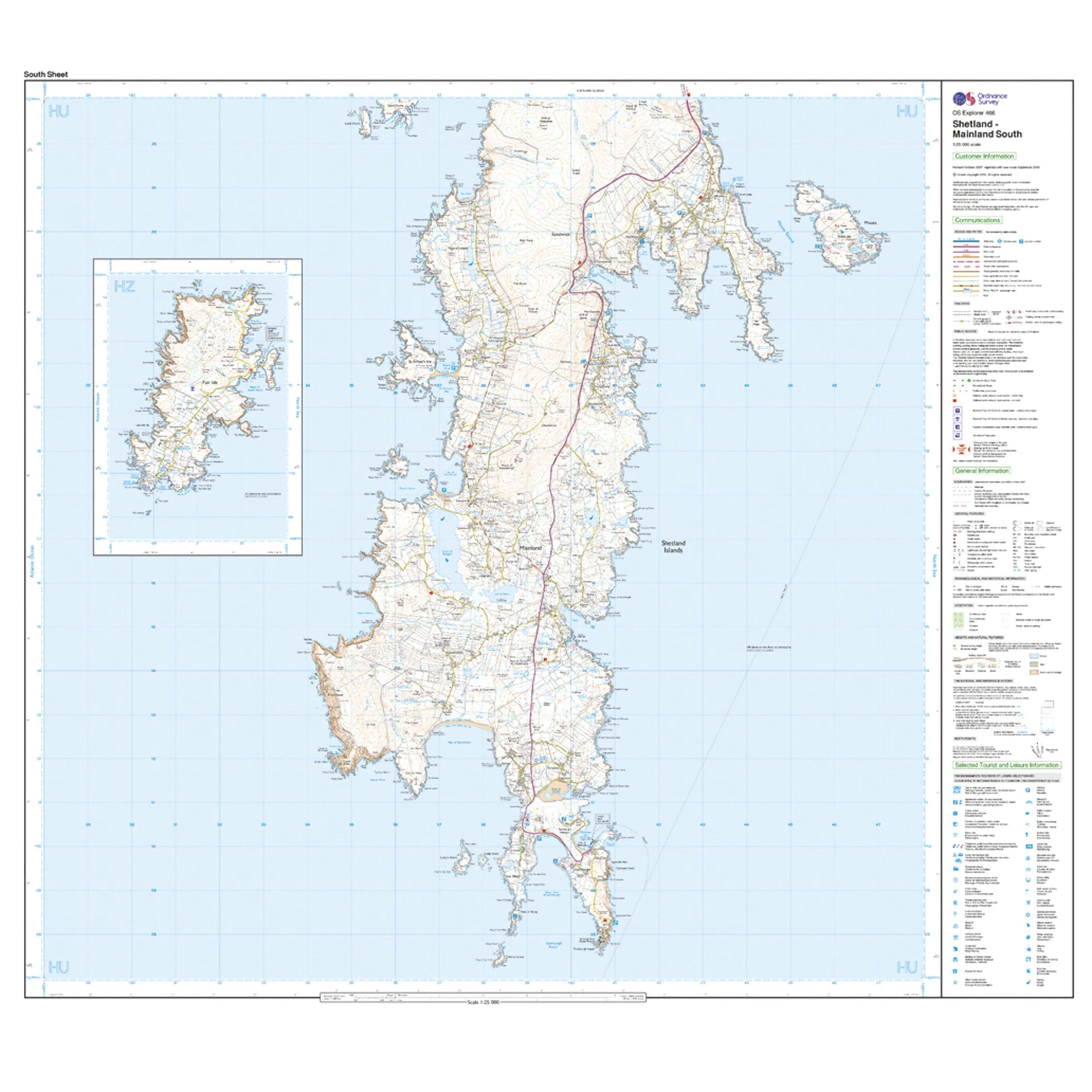 Explorer Active 466 Shetland - Mainland South Map With Digital Version - Image 4