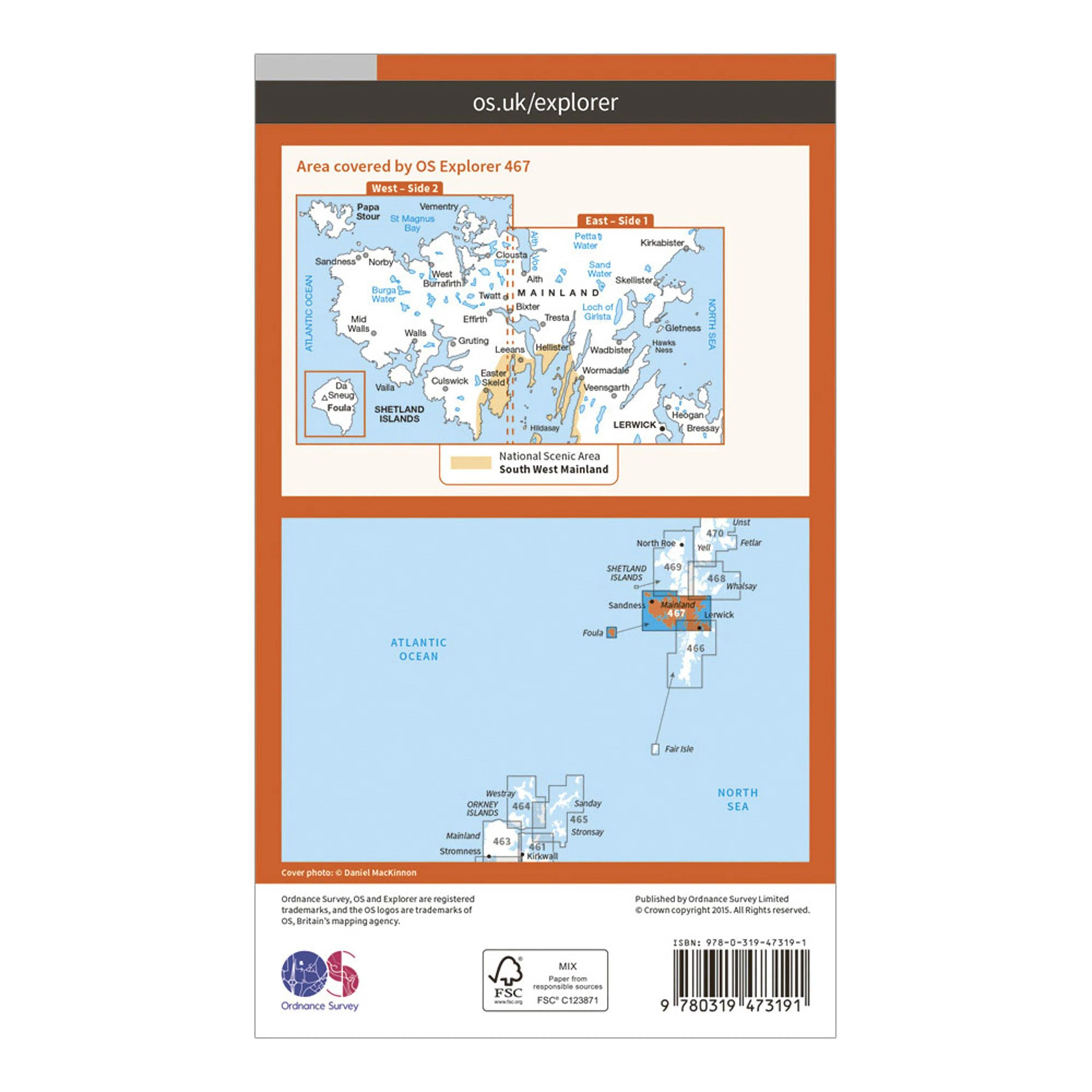 Explorer Active 467 Shetland - Mainland Central Map With Digital Version - Image 2