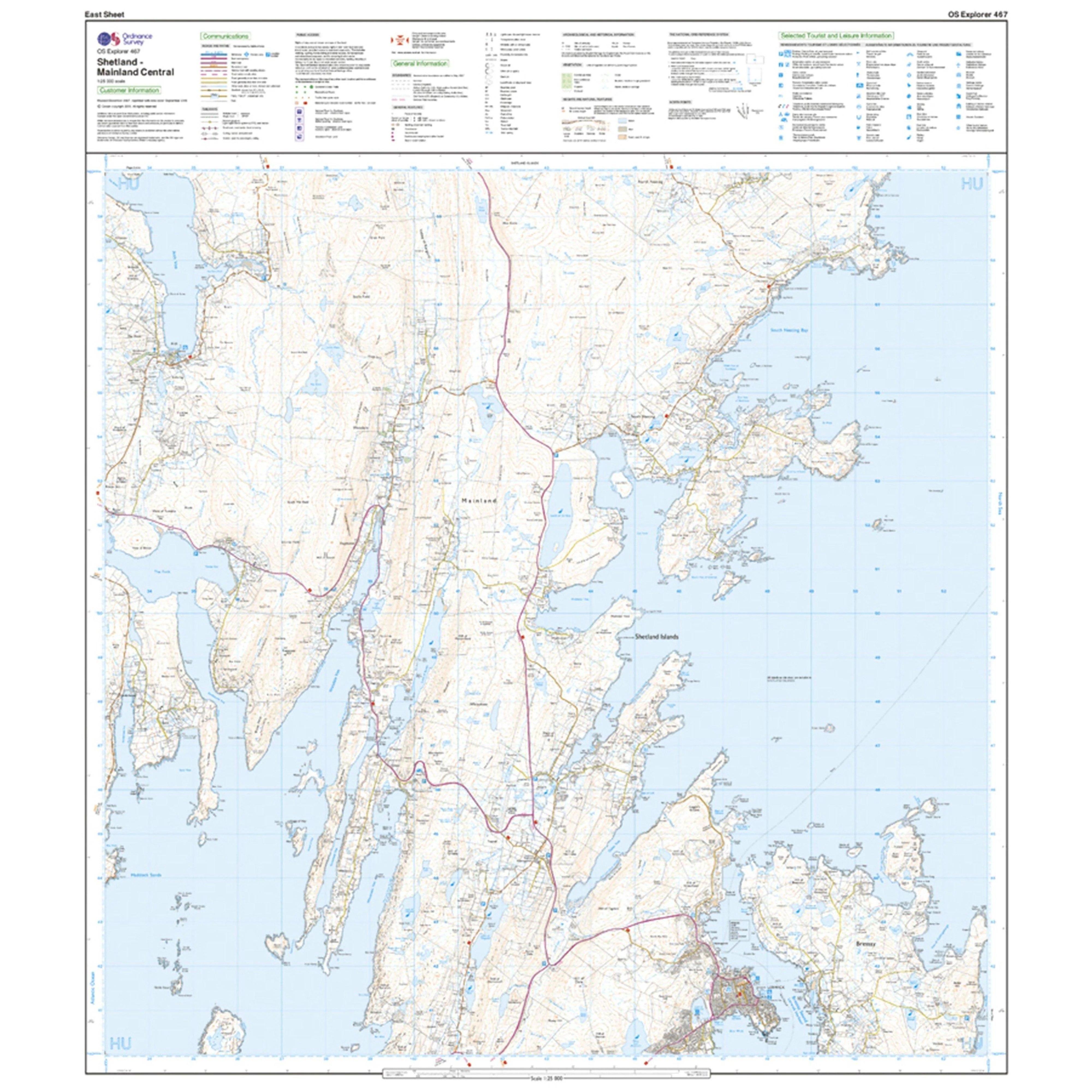 Explorer Active 467 Shetland - Mainland Central Map With Digital Version - Image 3