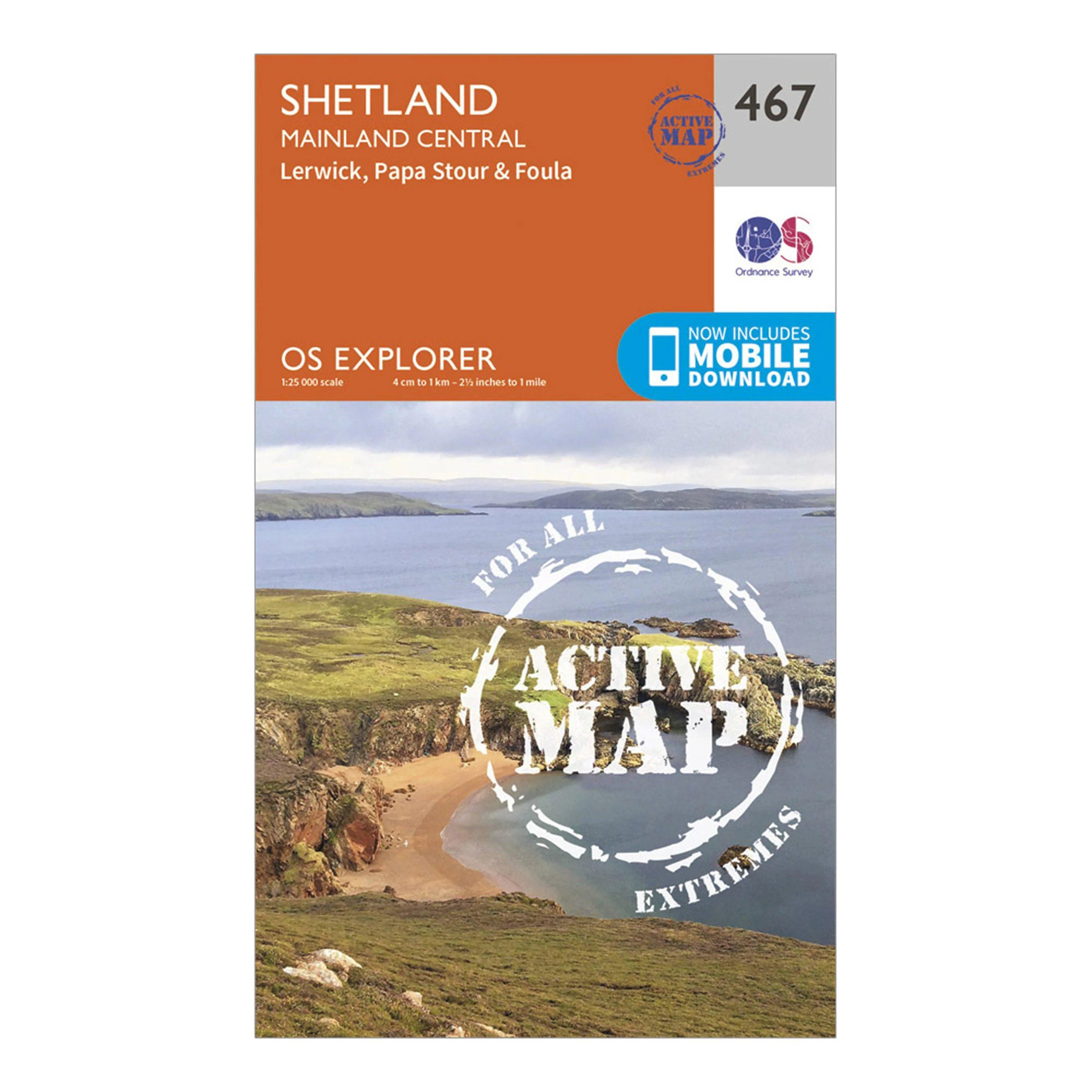 Explorer Active 467 Shetland - Mainland Central Map With Digital Version - Image 5