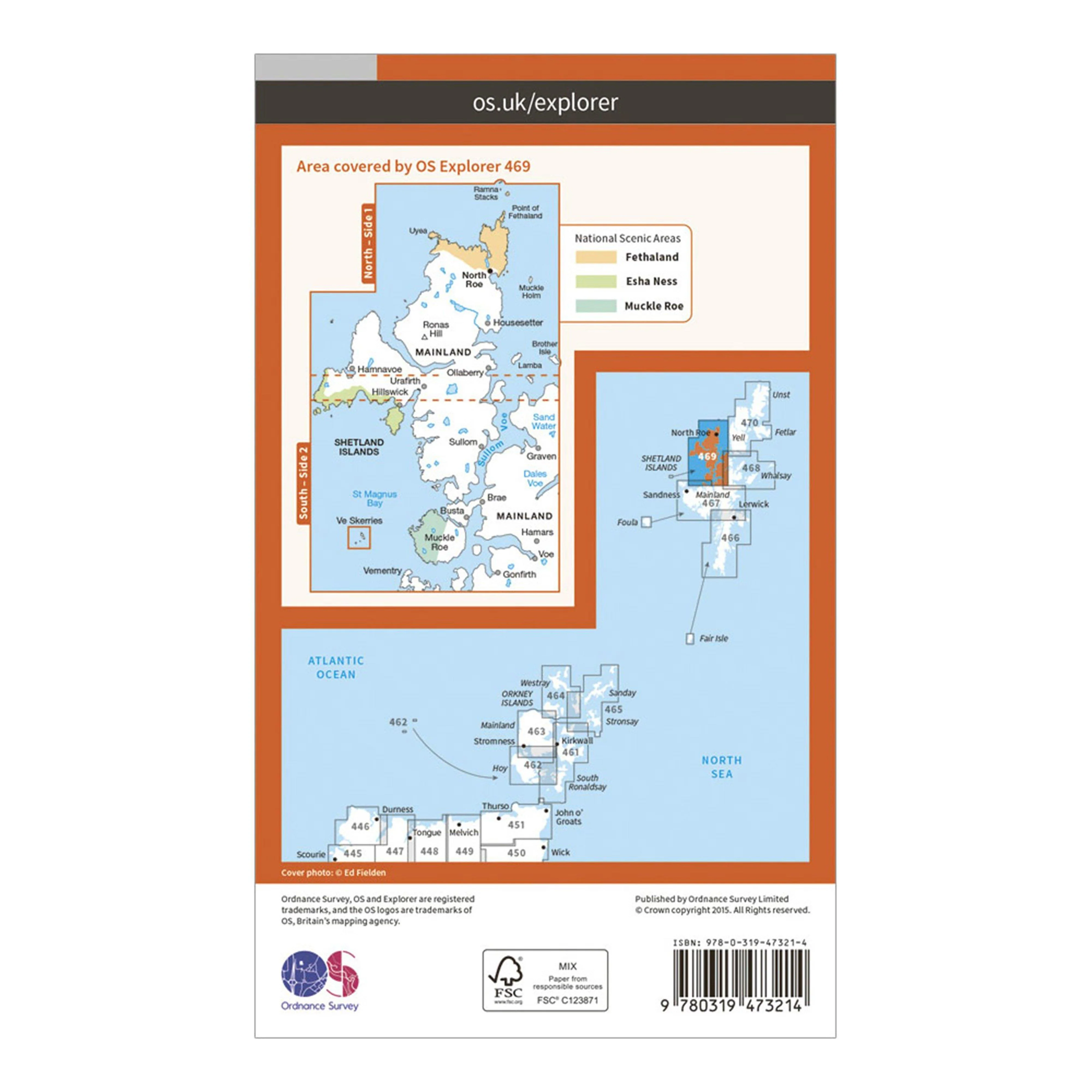 Explorer Active 469 Shetland - Mainland North West Map With Digital Version - Image 2