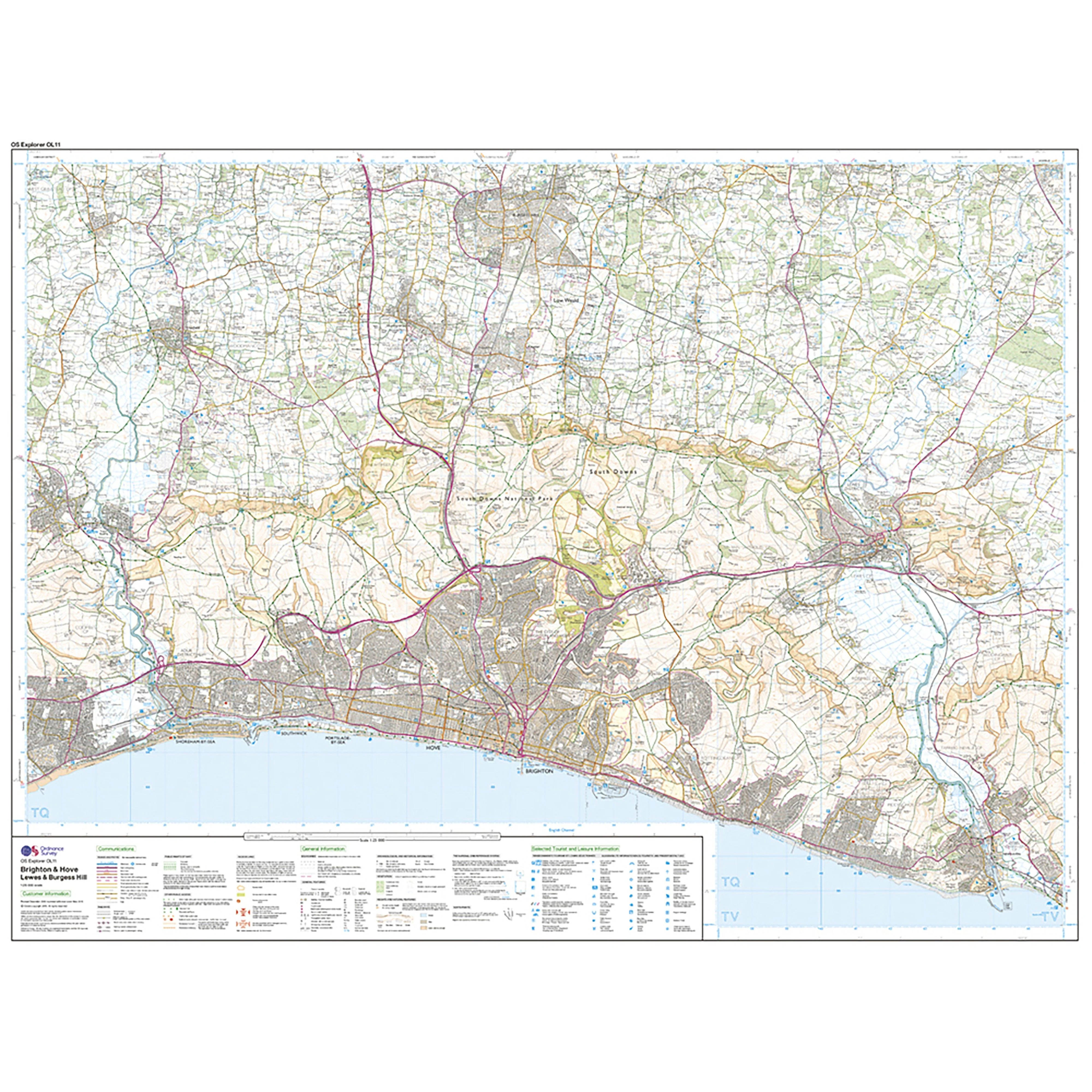 Explorer Active OL 11 Brighton & Hove Map - Image 3