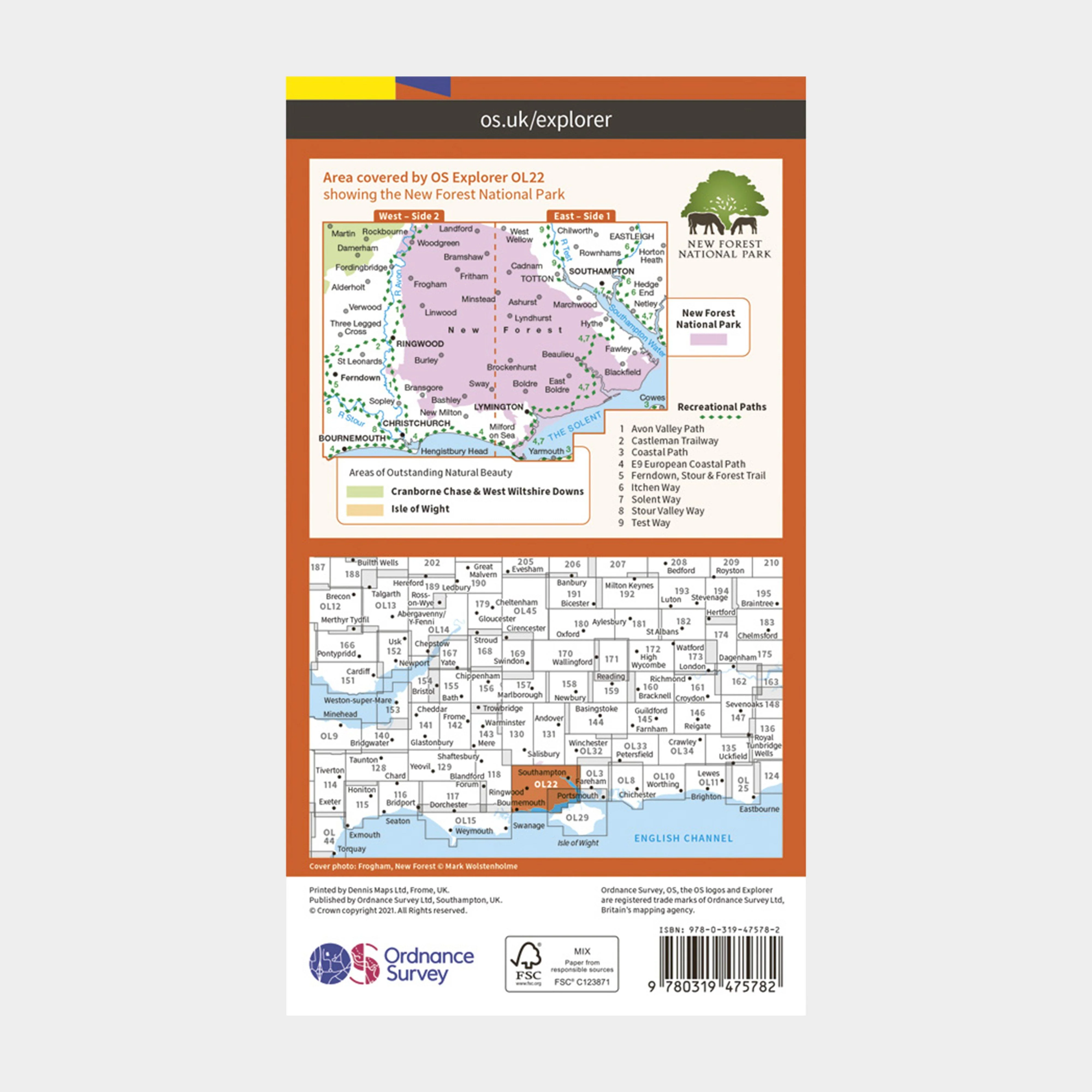 Explorer Active OL 22 New Forest Map - Image 2