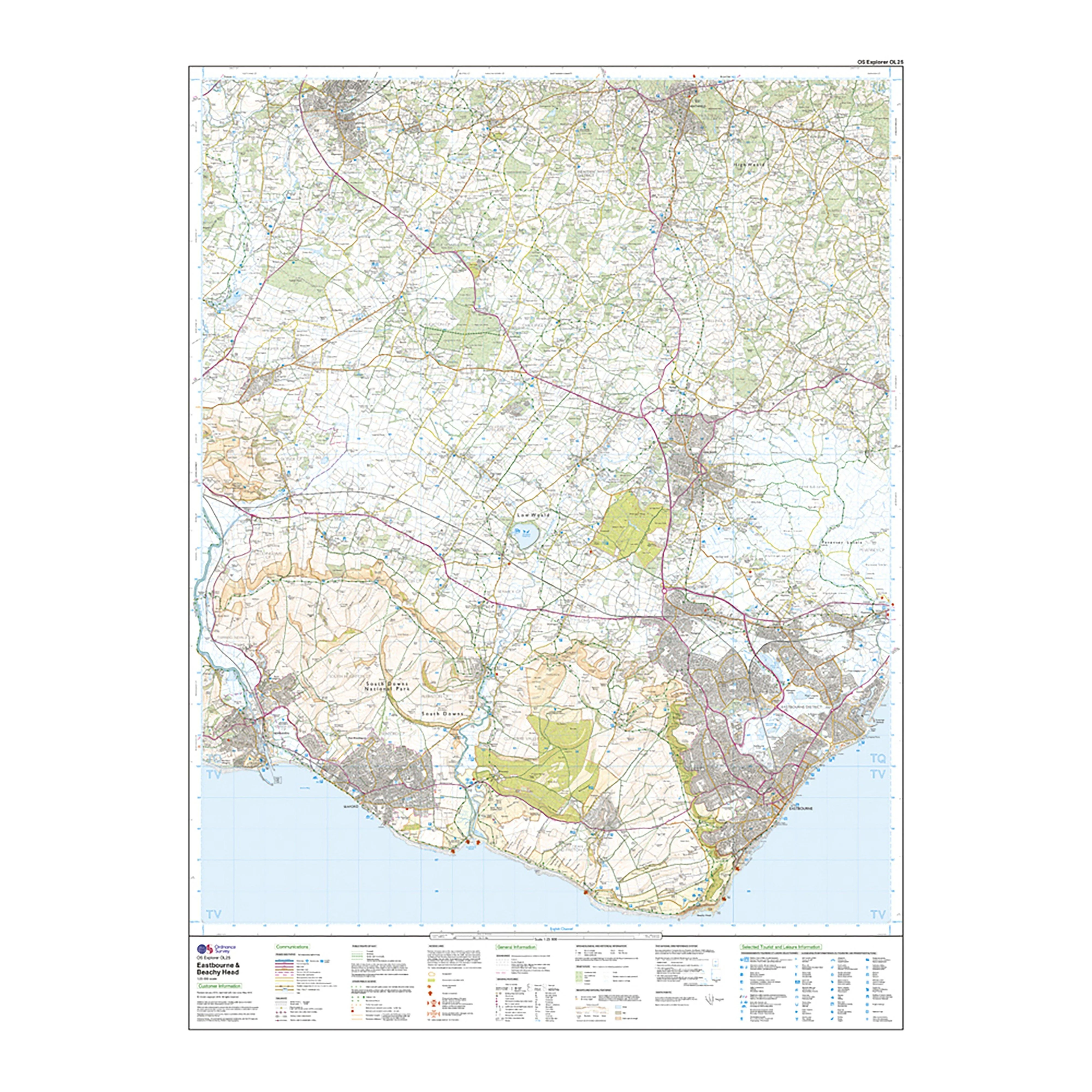 Explorer Active OL 25 Eastbourne & Beachy Head Map - Image 3