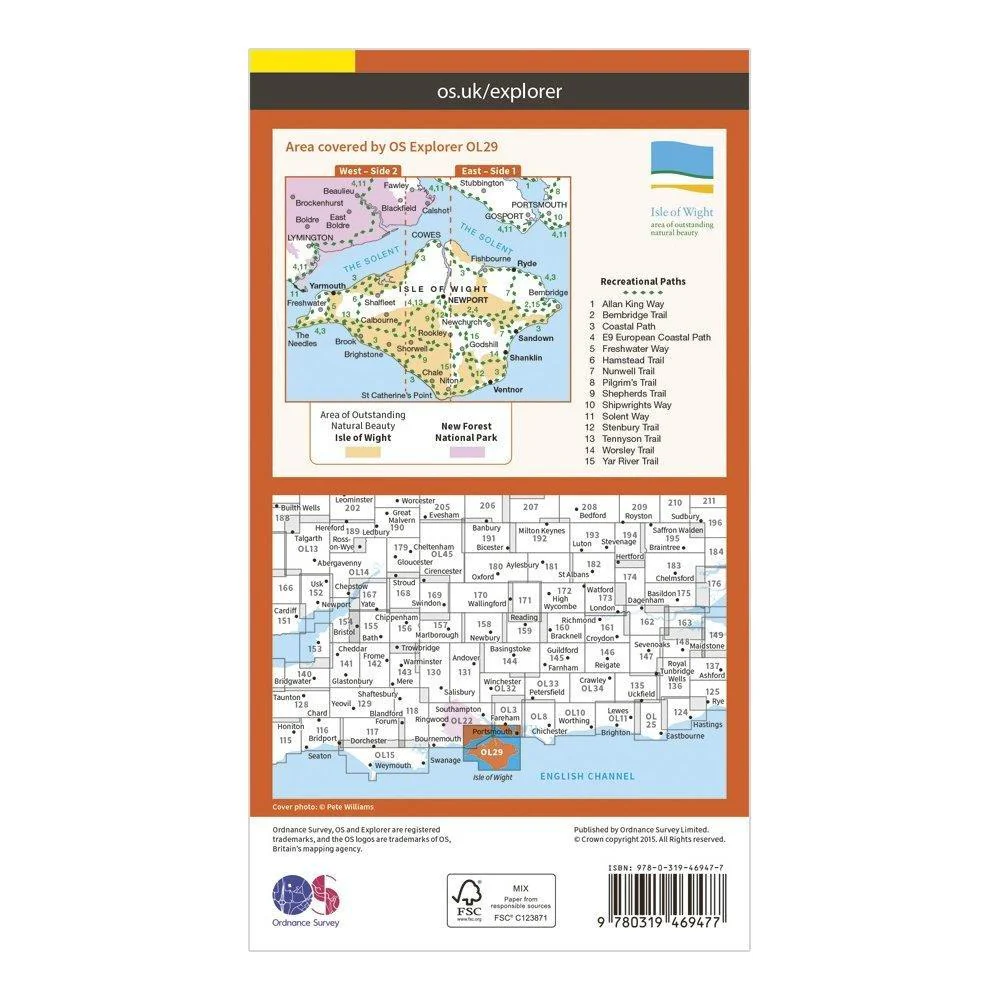 Explorer Active OL 29 Isle of Wight Map - Image 2