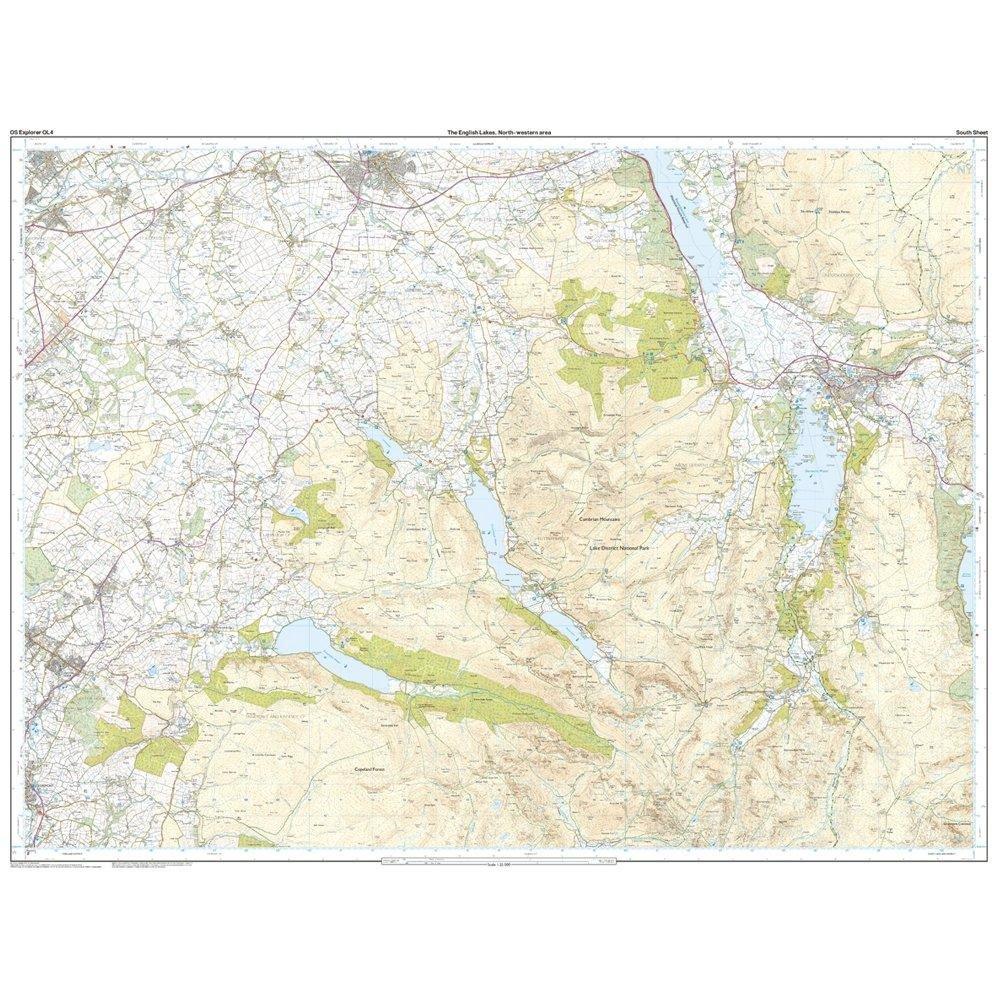 Explorer Active OL 4 The Lake District (North-Western area) Map - Image 4