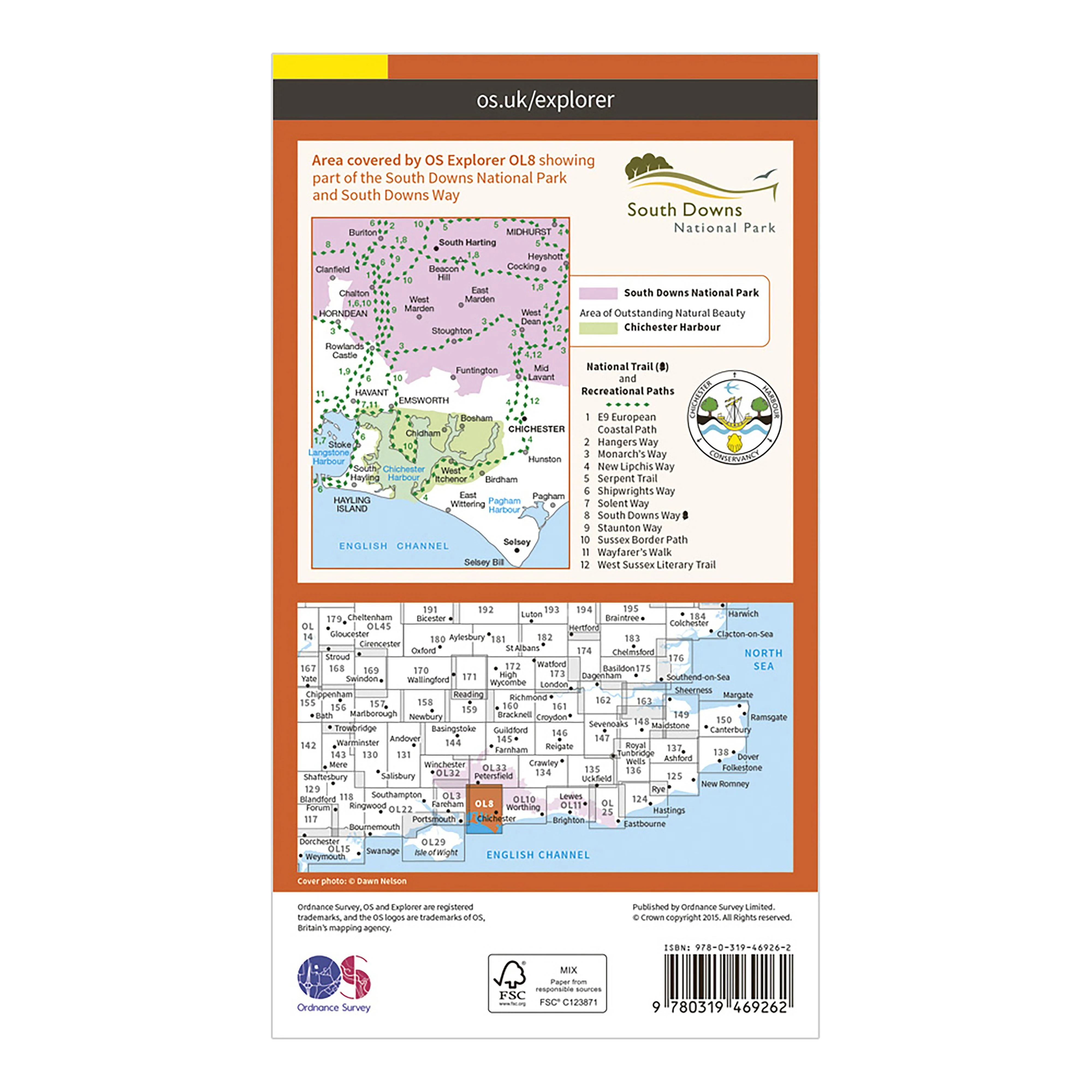 Explorer Active OL 8 Chichester Map - Image 2