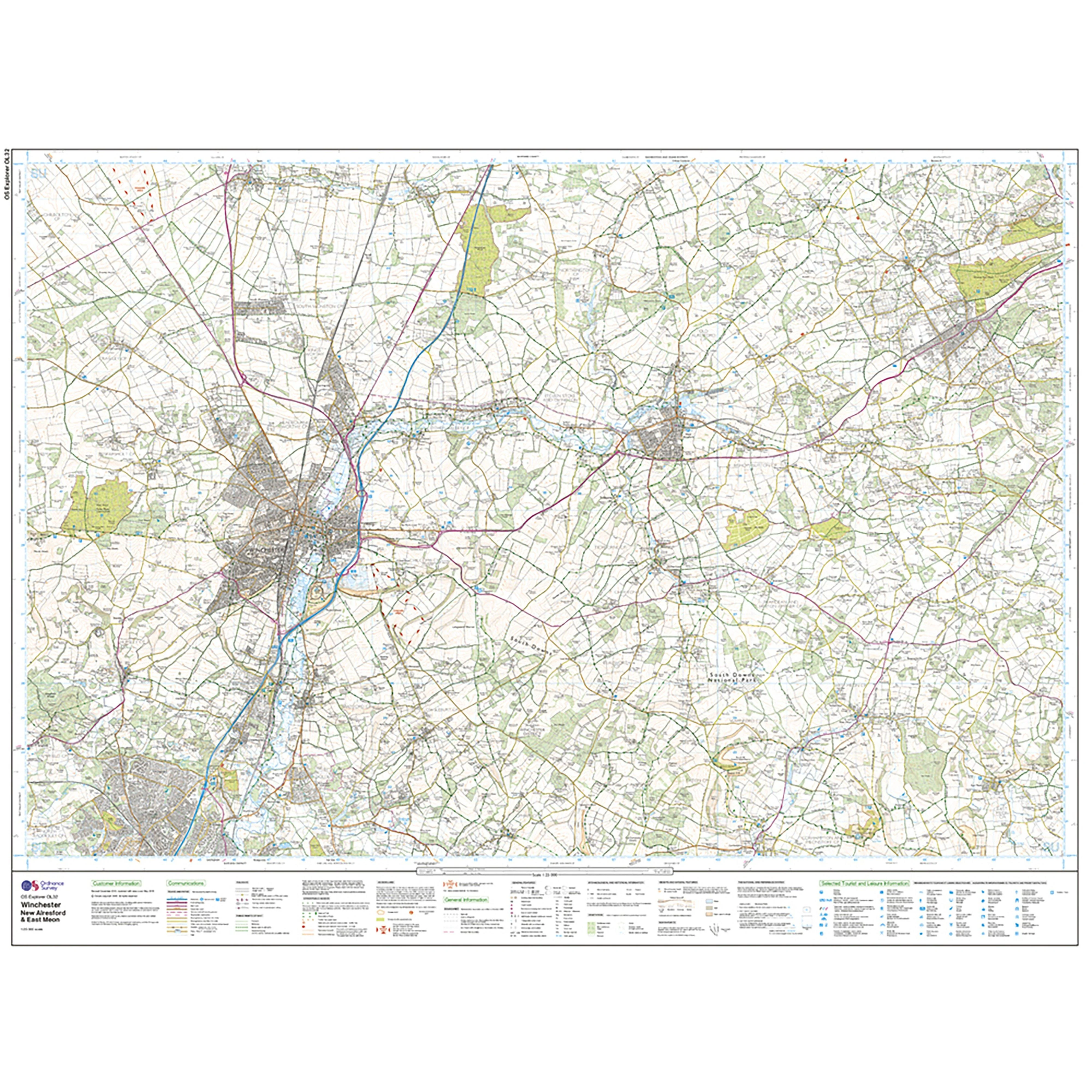 Explorer Active OL32 Winchester, New Alresford & East Meon Map - Image 3