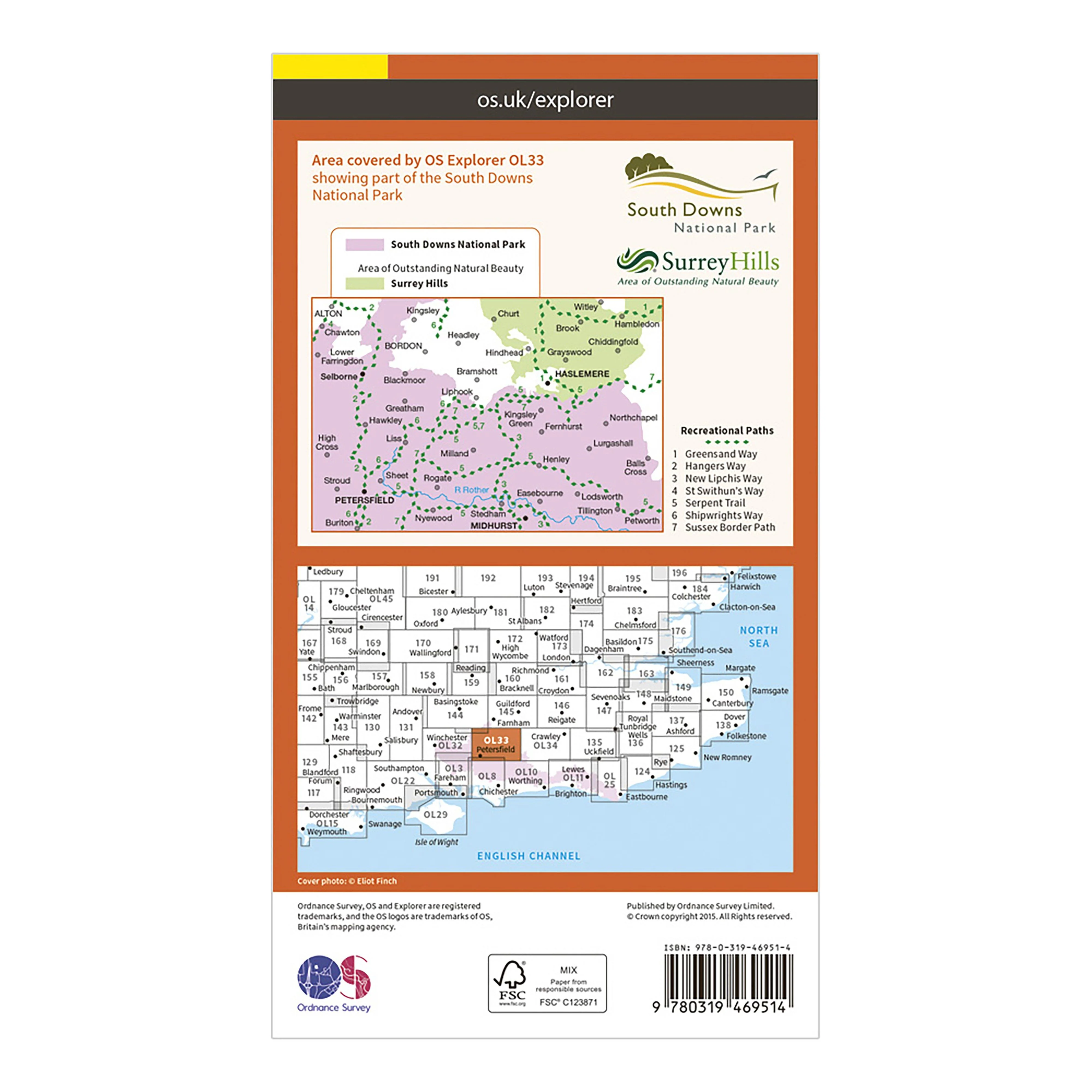 Explorer Active OL33 Haslemere & Petersfield Map - Image 2
