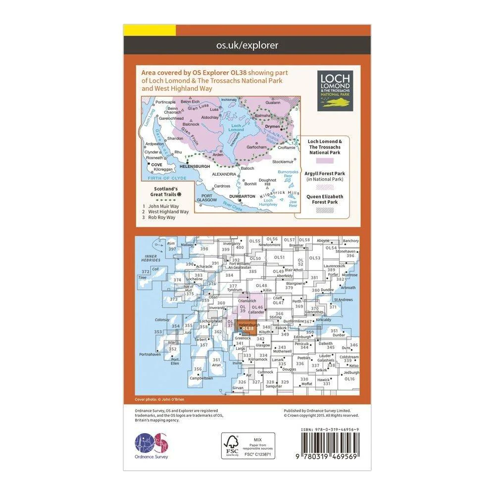 Explorer Active OL38 Loch Lomond South Map - Image 2