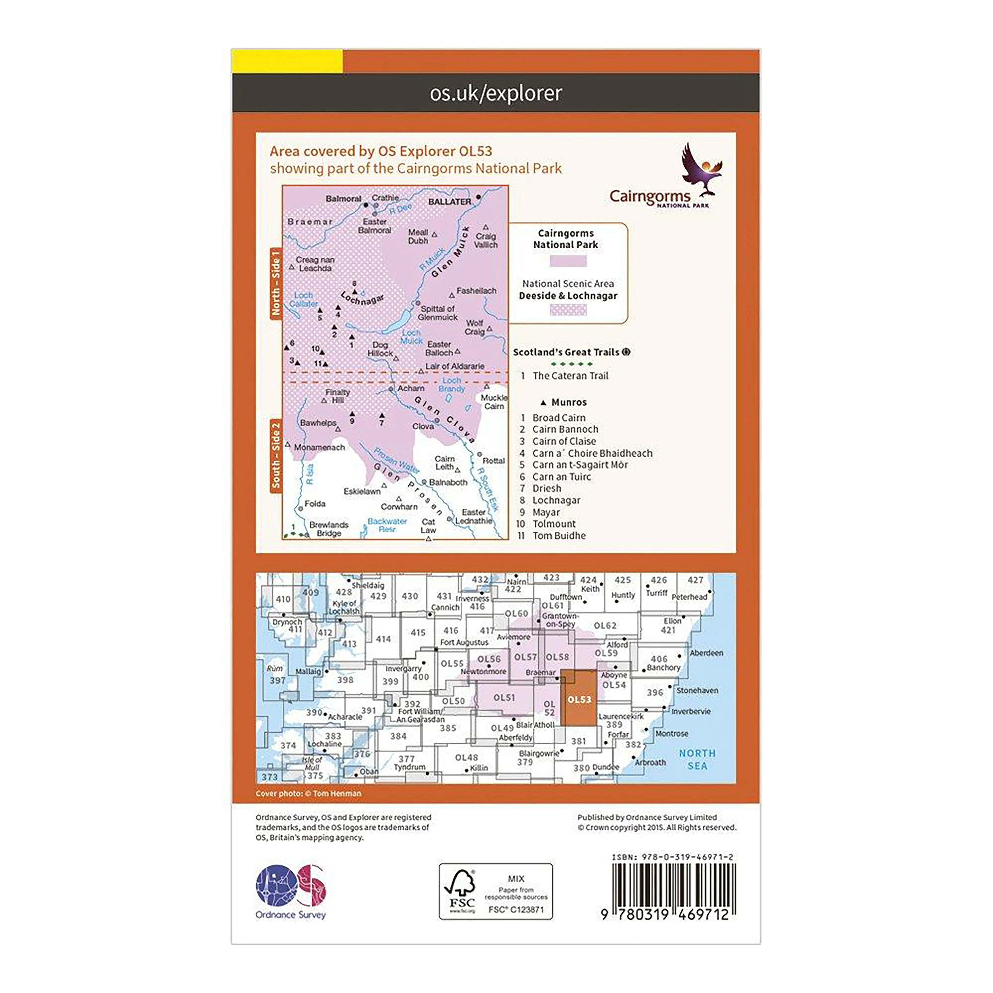 Explorer Active OL53 Lochnagar, Glen Muick & Glen Clova Map With Digital Version - Image 2