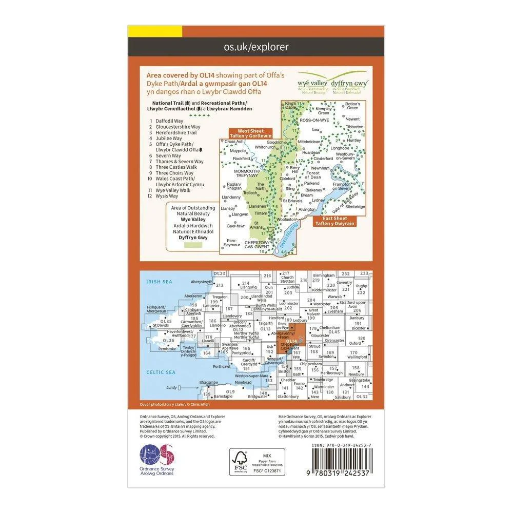 Explorer OL 14 Wye Valley & Forest of Dean Map - Image 2