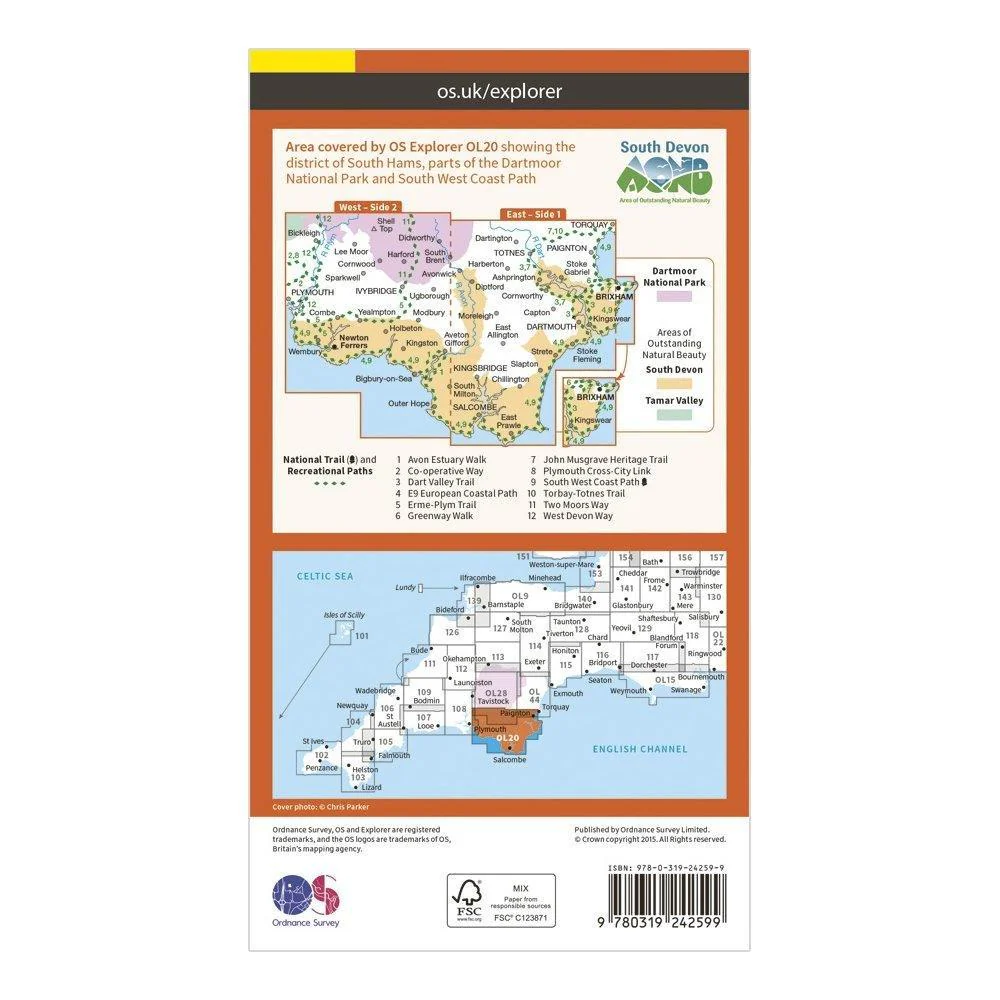 Explorer OL 20 South Devon Map - Image 2