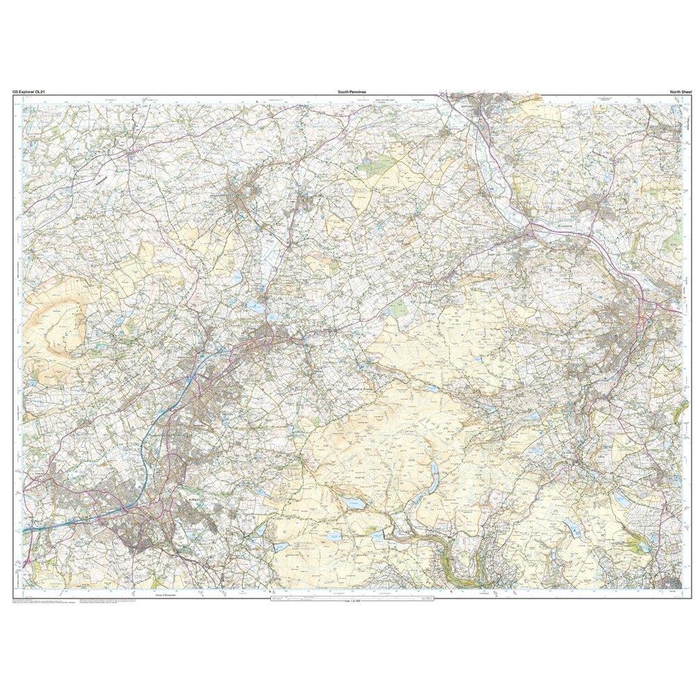 Explorer OL 21 South Pennines Map - Image 3