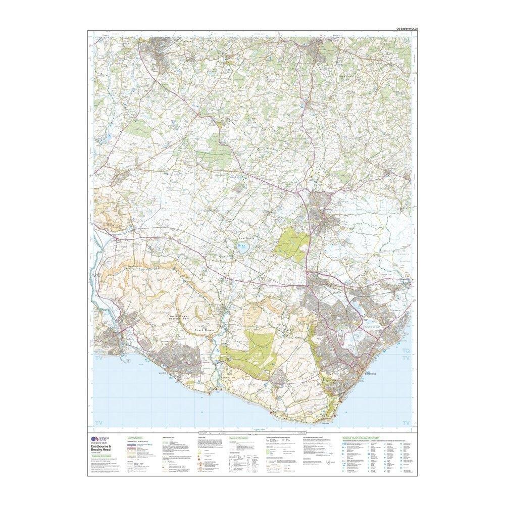 Explorer OL 25 Eastbourne & Beachy Head Map - Image 3