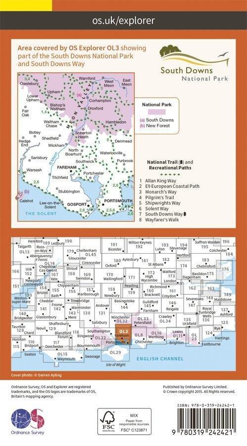 Explorer OL 3 Meon Valley Map - Image 2